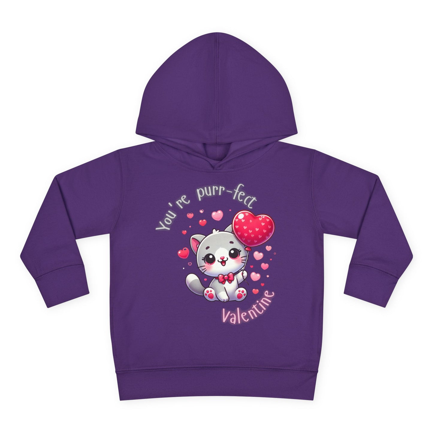 "You're Purr-fect, Valentine" Toddler Hoodie