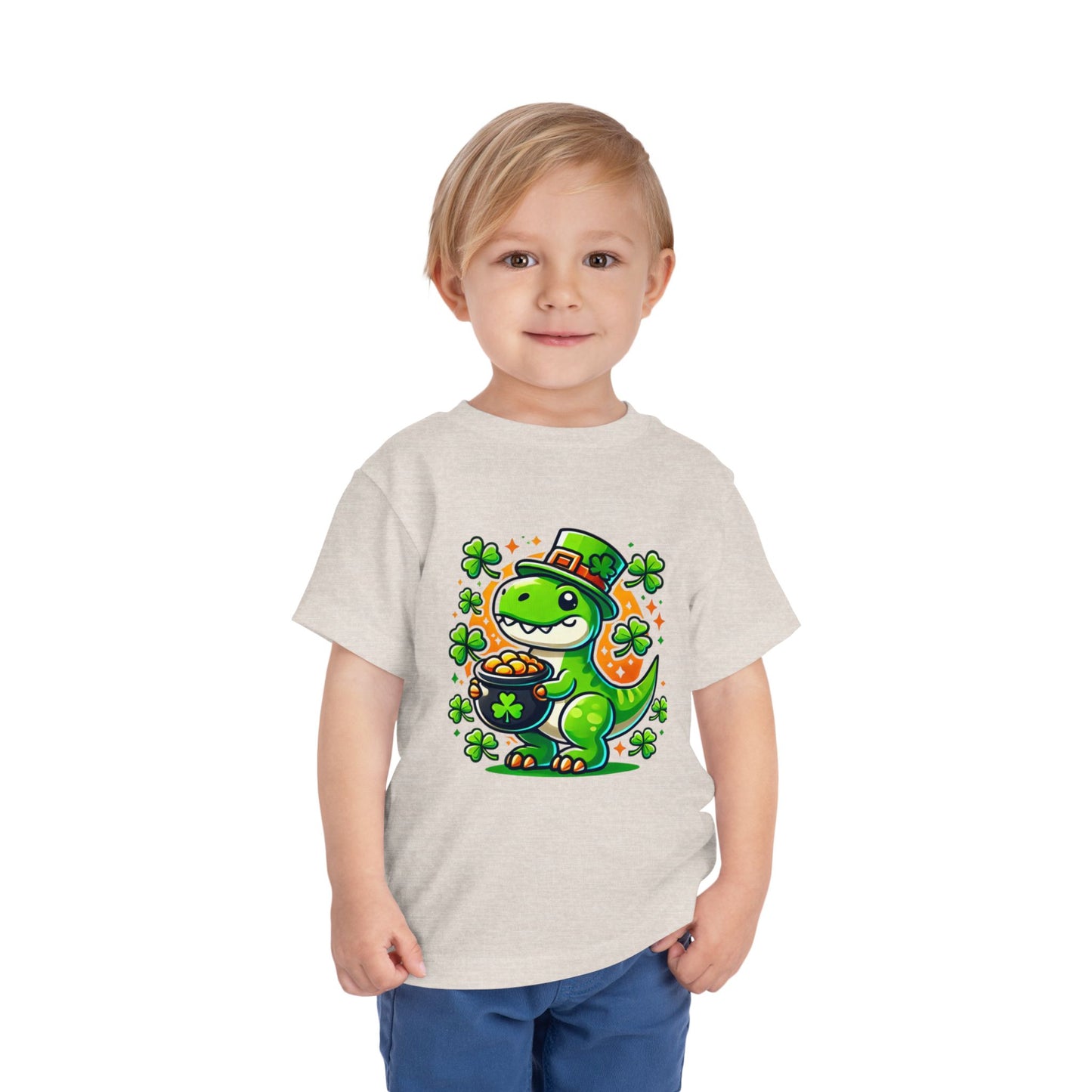 "Lucky Rex" Toddler St. Patrick’s Day Dinosaur Shirt – Cute & Comfy Tee