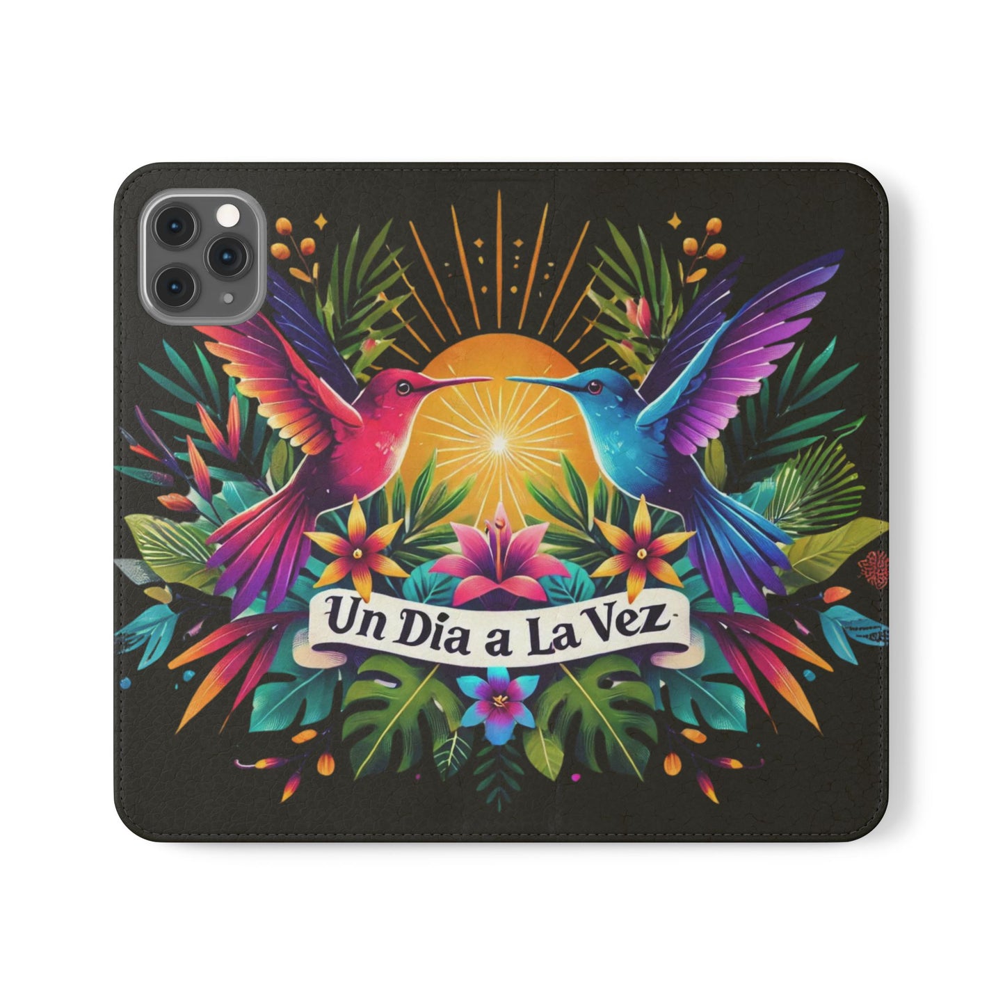 "Un Día a La Vez" Vibrant Midnight Flip Case