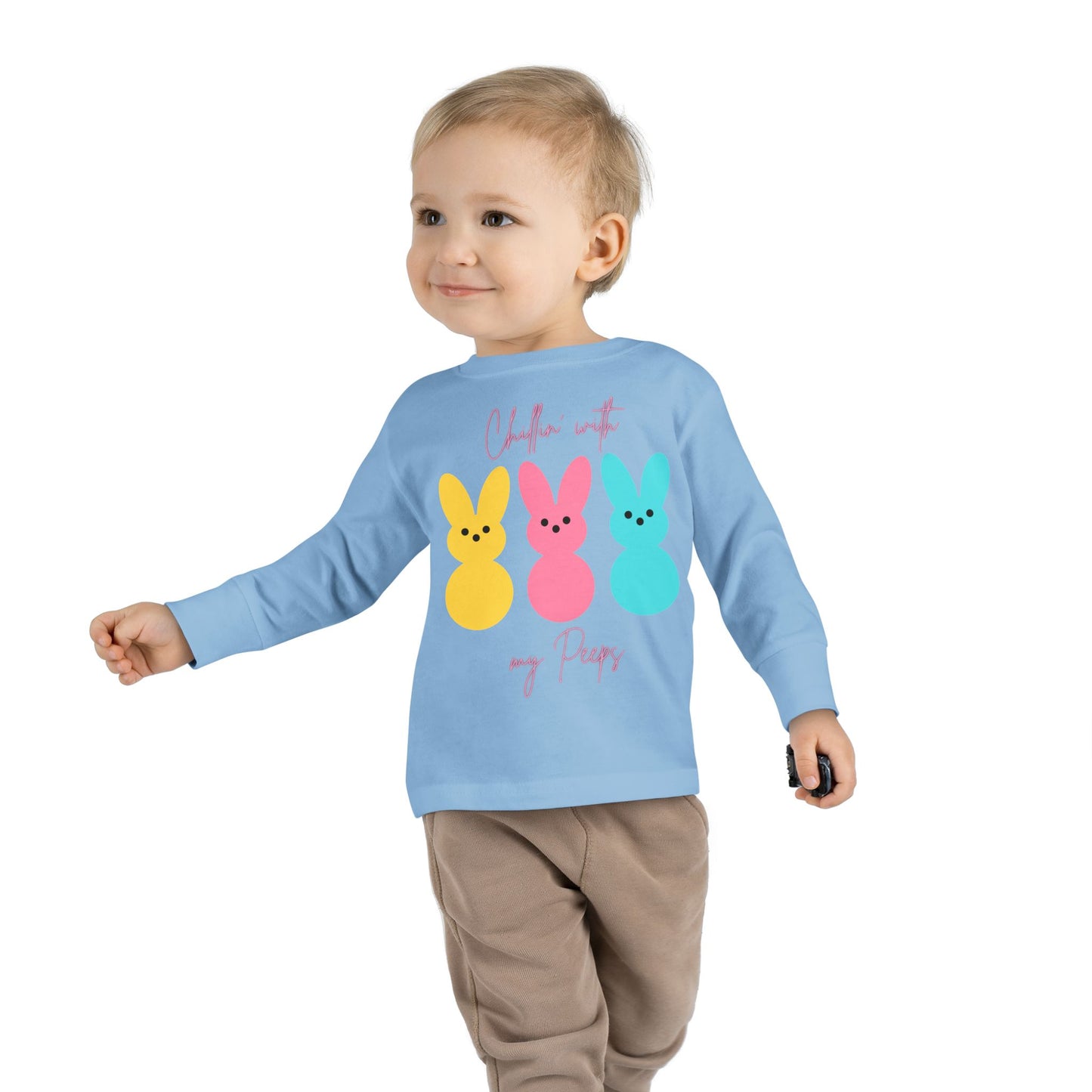 “Chillin’ with My Peeps” – Toddler Long Sleeve Tee