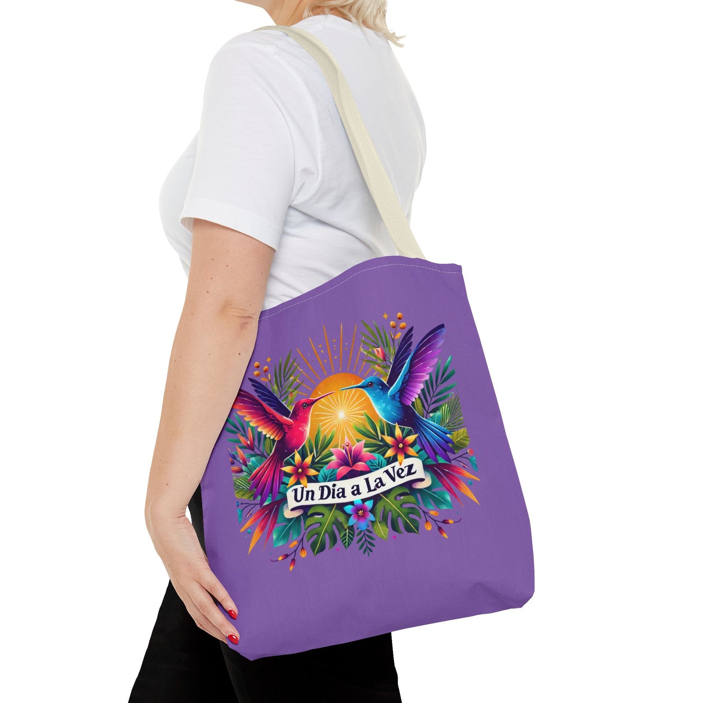 "Un Día a la Vez" Tropical Sunrise Tote Bag