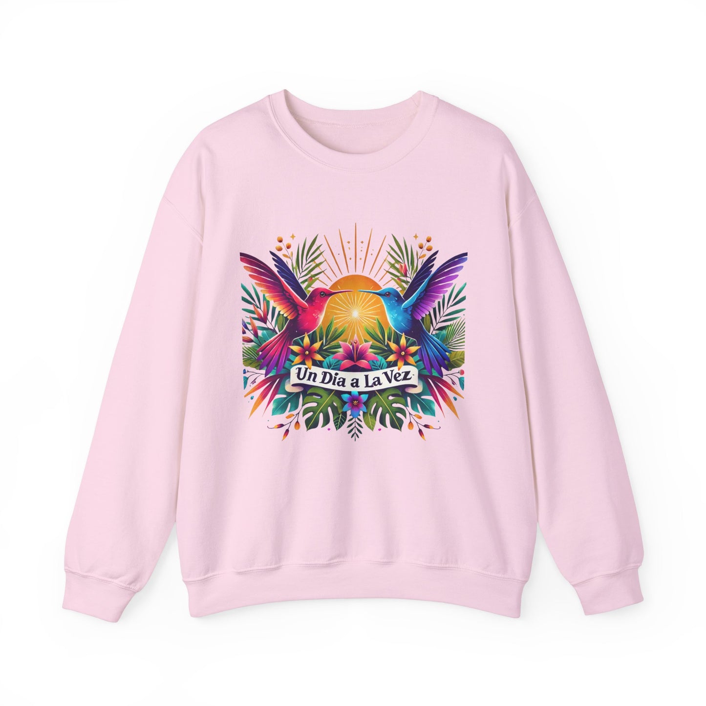 "Un Día a La Vez" Tropical Sunrise Crewneck Sweatshirt