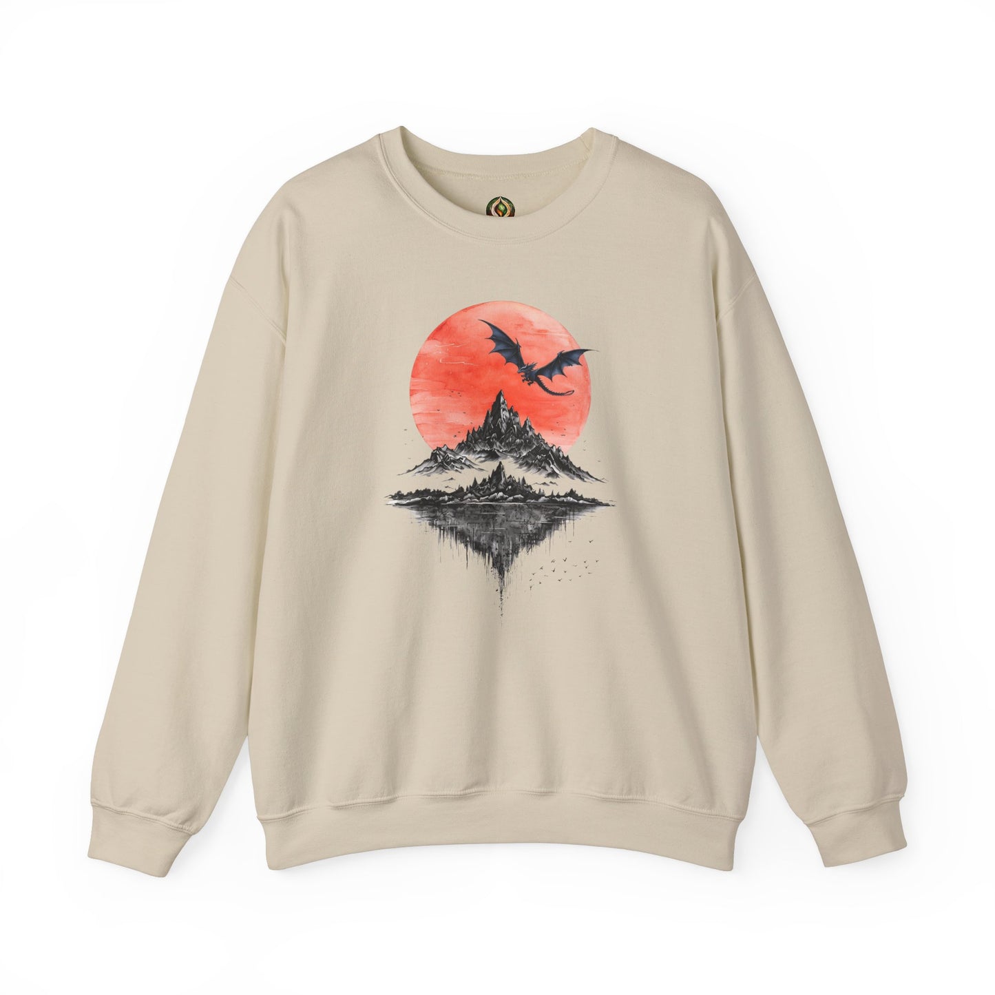 Rising Shadows 🌙 Dragon & Mountain Crewneck Sweatshirt