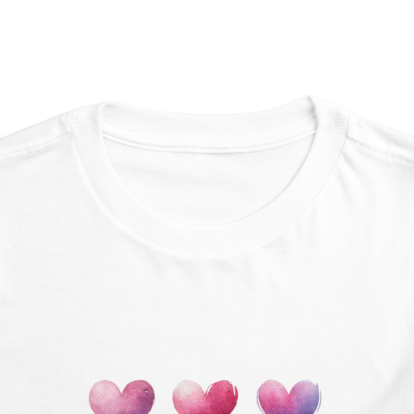 "Blush of Love" Watercolor Heart Toddler Tee