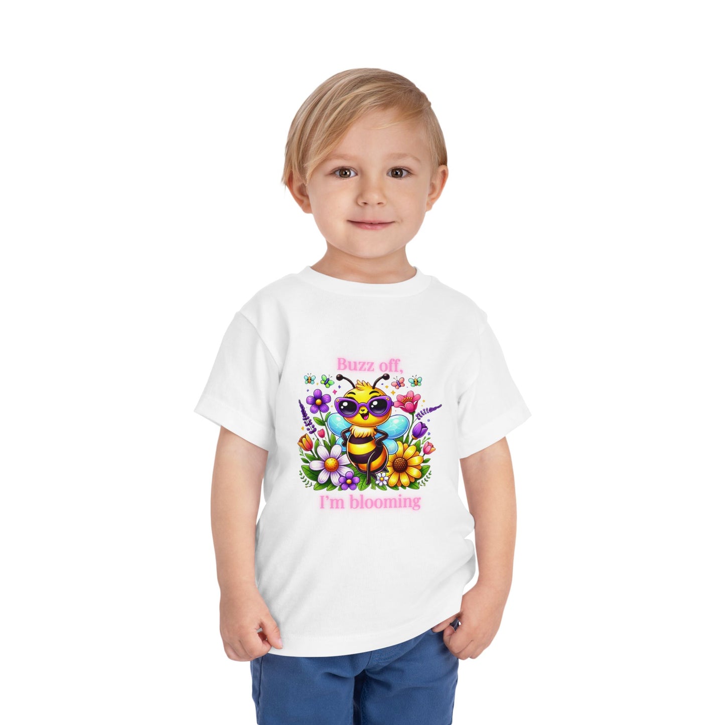 Buzz Off, I’m Blooming–Toddler Short Sleeve Tee