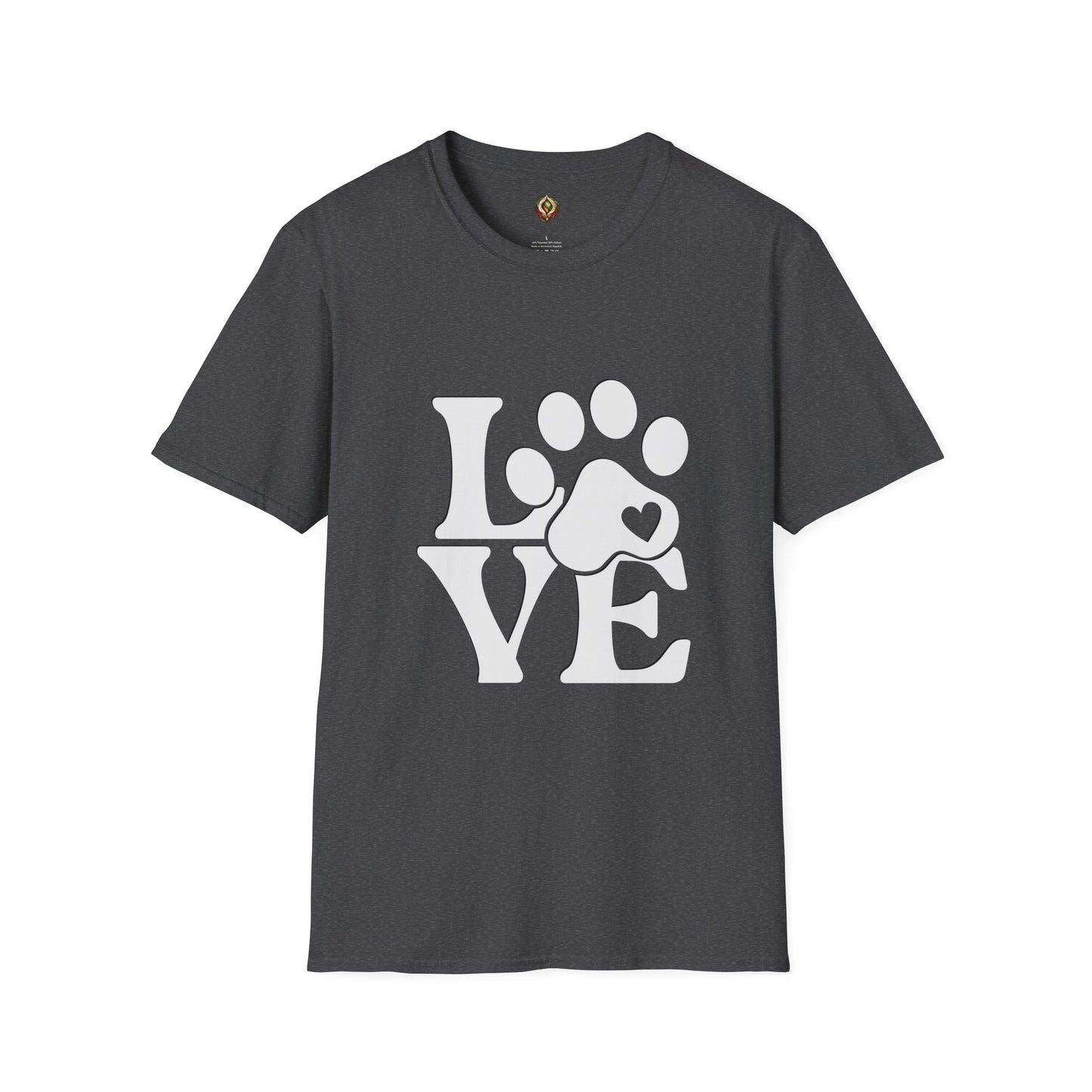 LOVE Paw Print Unisex Softstyle T-Shirt