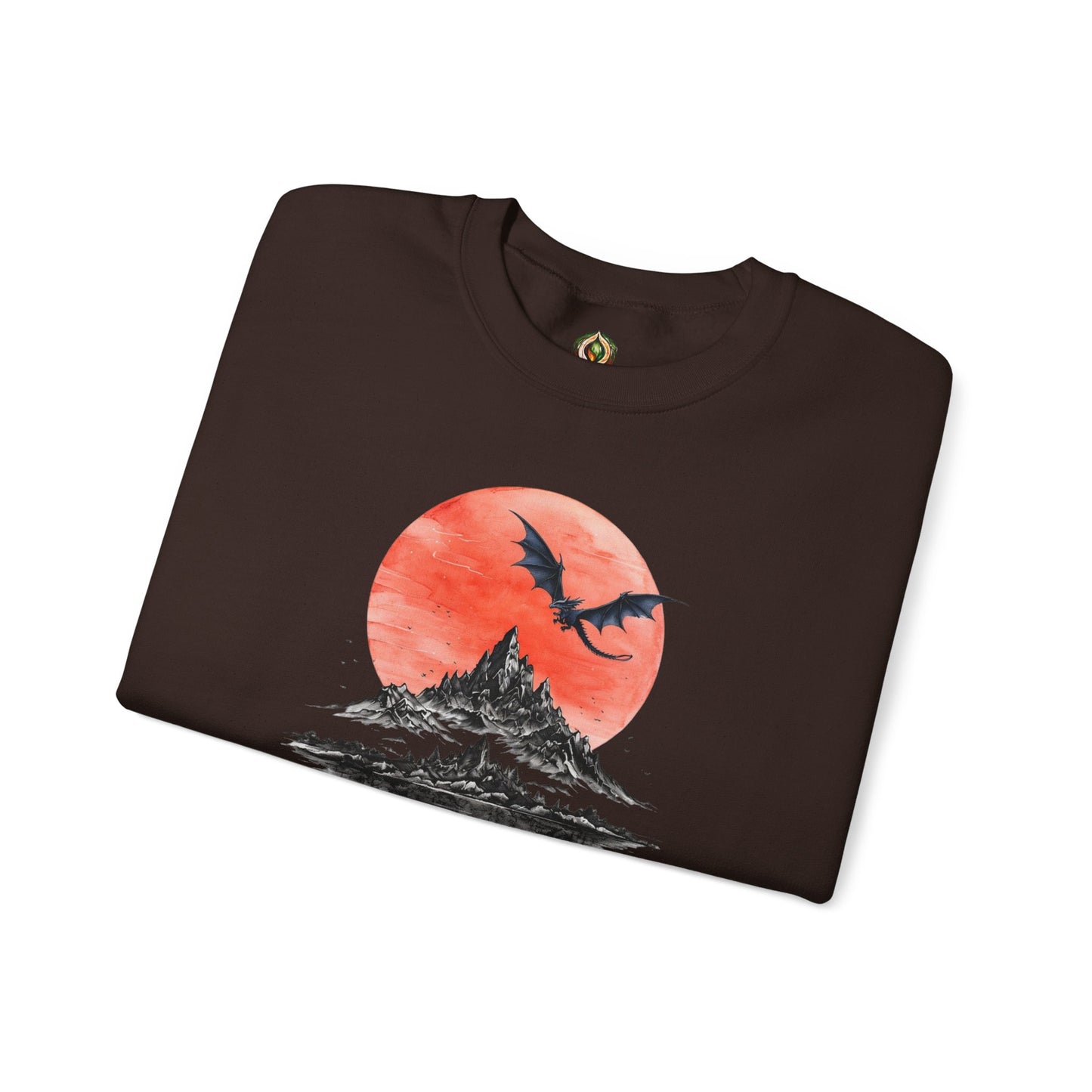Rising Shadows 🌙 Dragon & Mountain Crewneck Sweatshirt