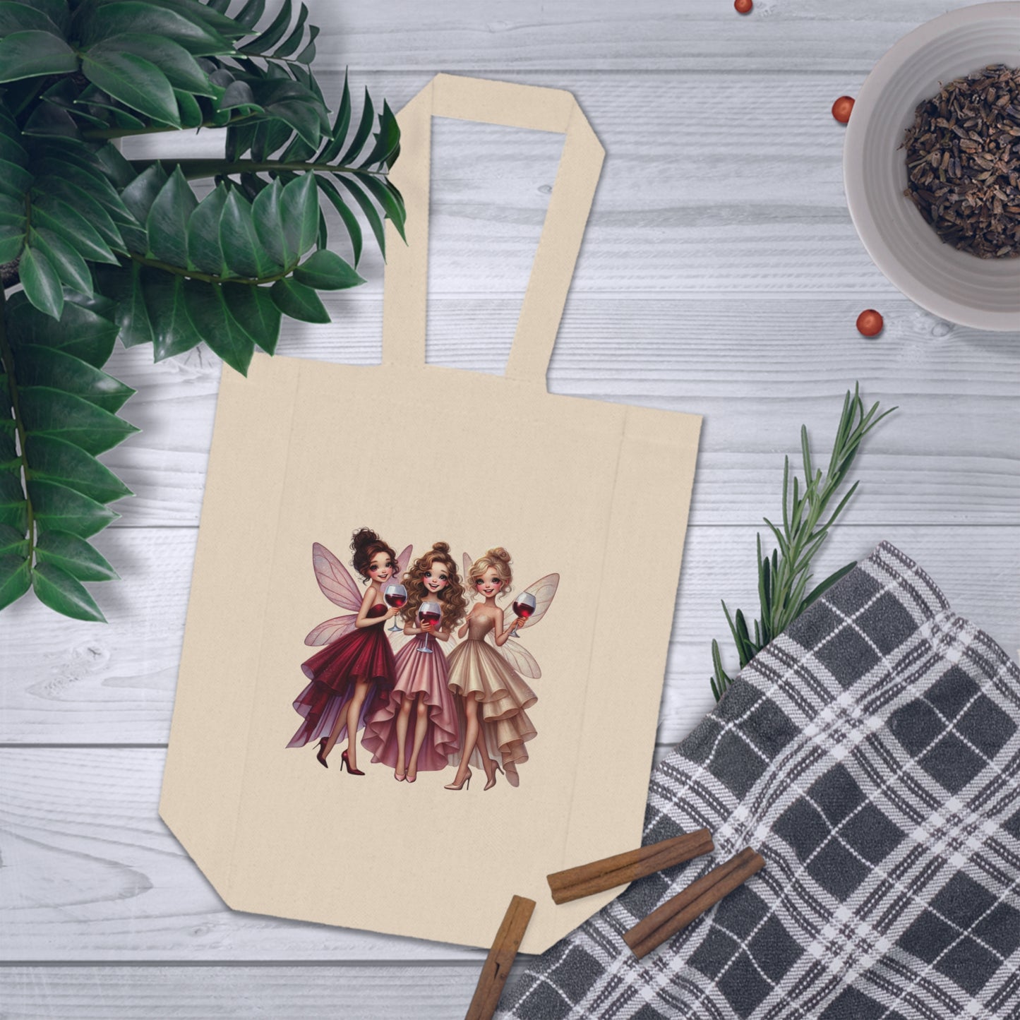 Fairy Fine & Wine Divine – Double Wine Tote