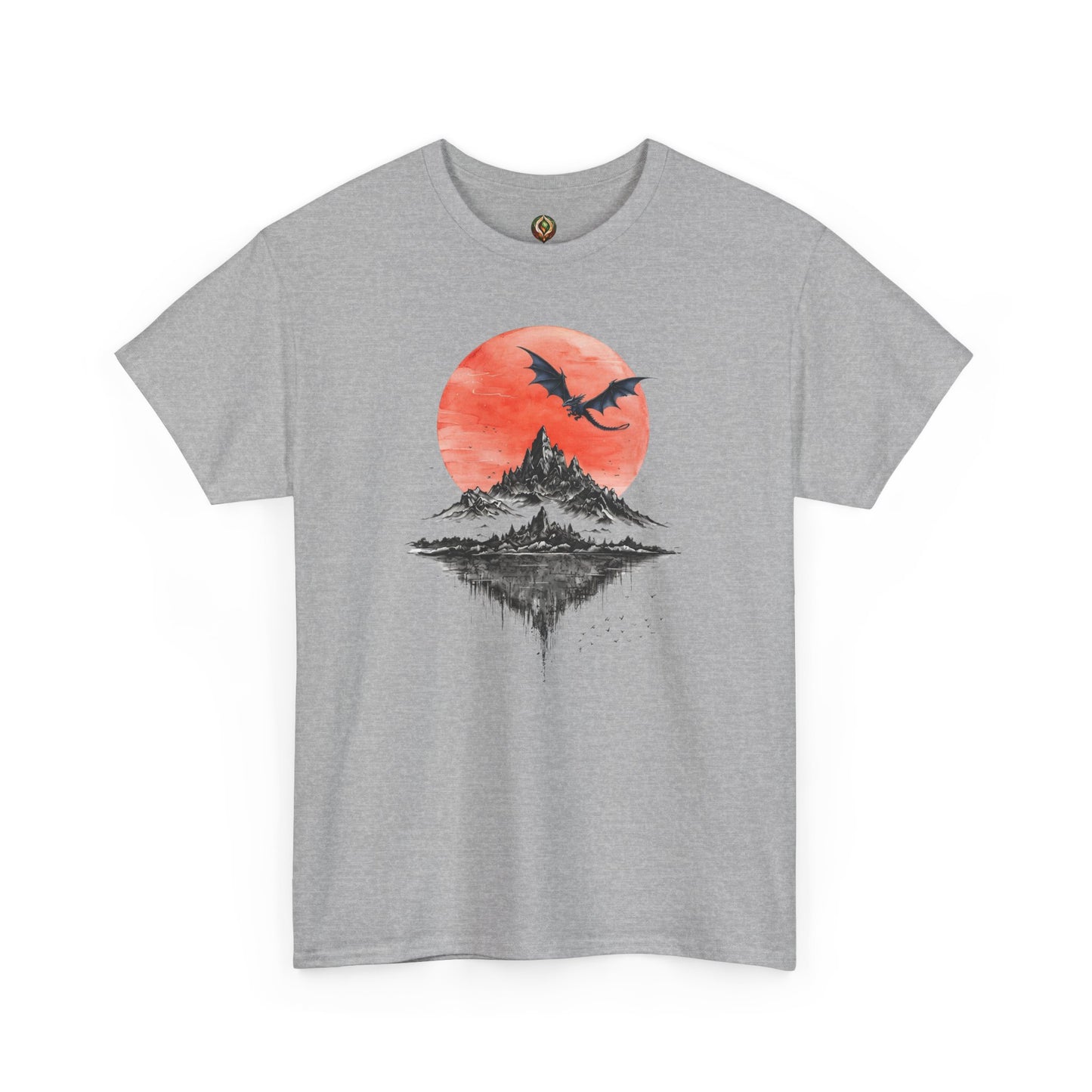 Rising Shadows 🌙 Dragon & Mountain Graphic Unisex Tee