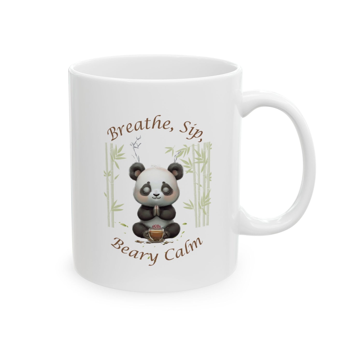 Beary Calm Panda Mug, (11oz, 15oz)