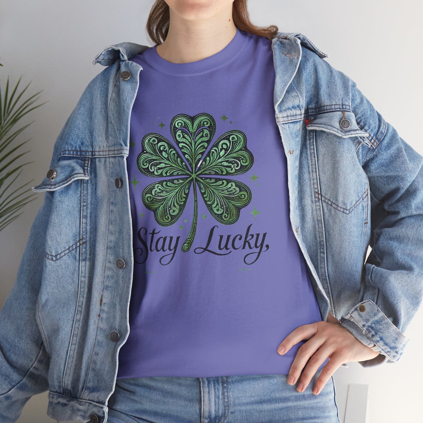 Stay Lucky π Unisex Heavy Cotton Tee β Classic Fit, All-Day Comfort