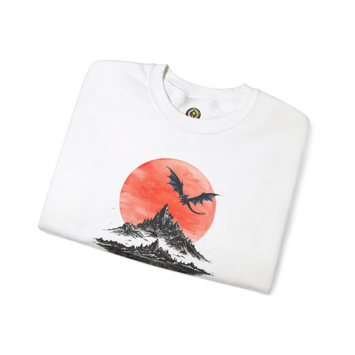 Rising Shadows 🌙 Dragon & Mountain Crewneck Sweatshirt