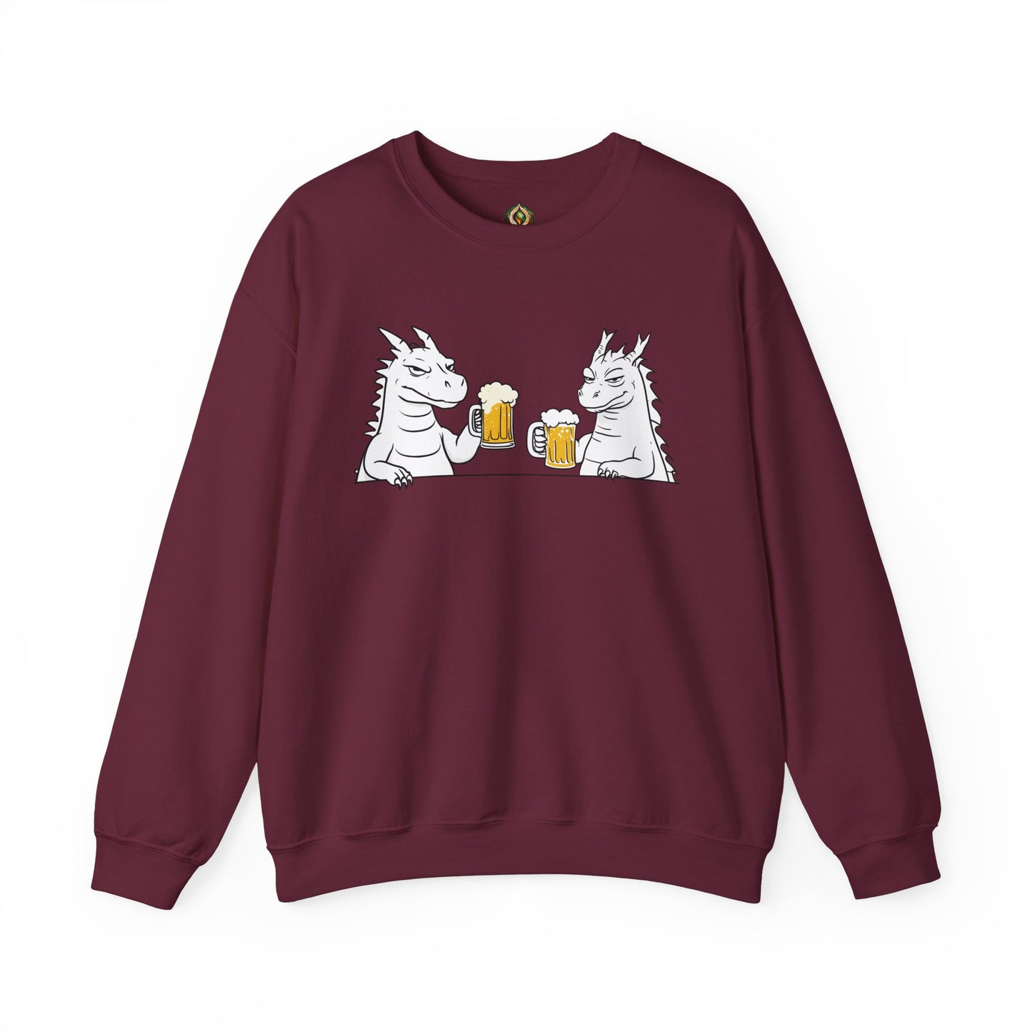Dragon Cheers Crewneck Sweatshirt β Cozy, Quirky, and Brew-tiful π»π