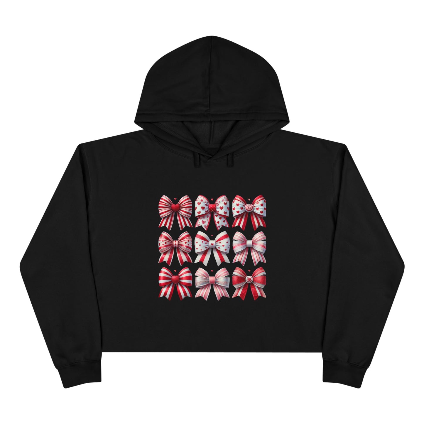 "Bowtifully Festive" Cropped Hoodie
