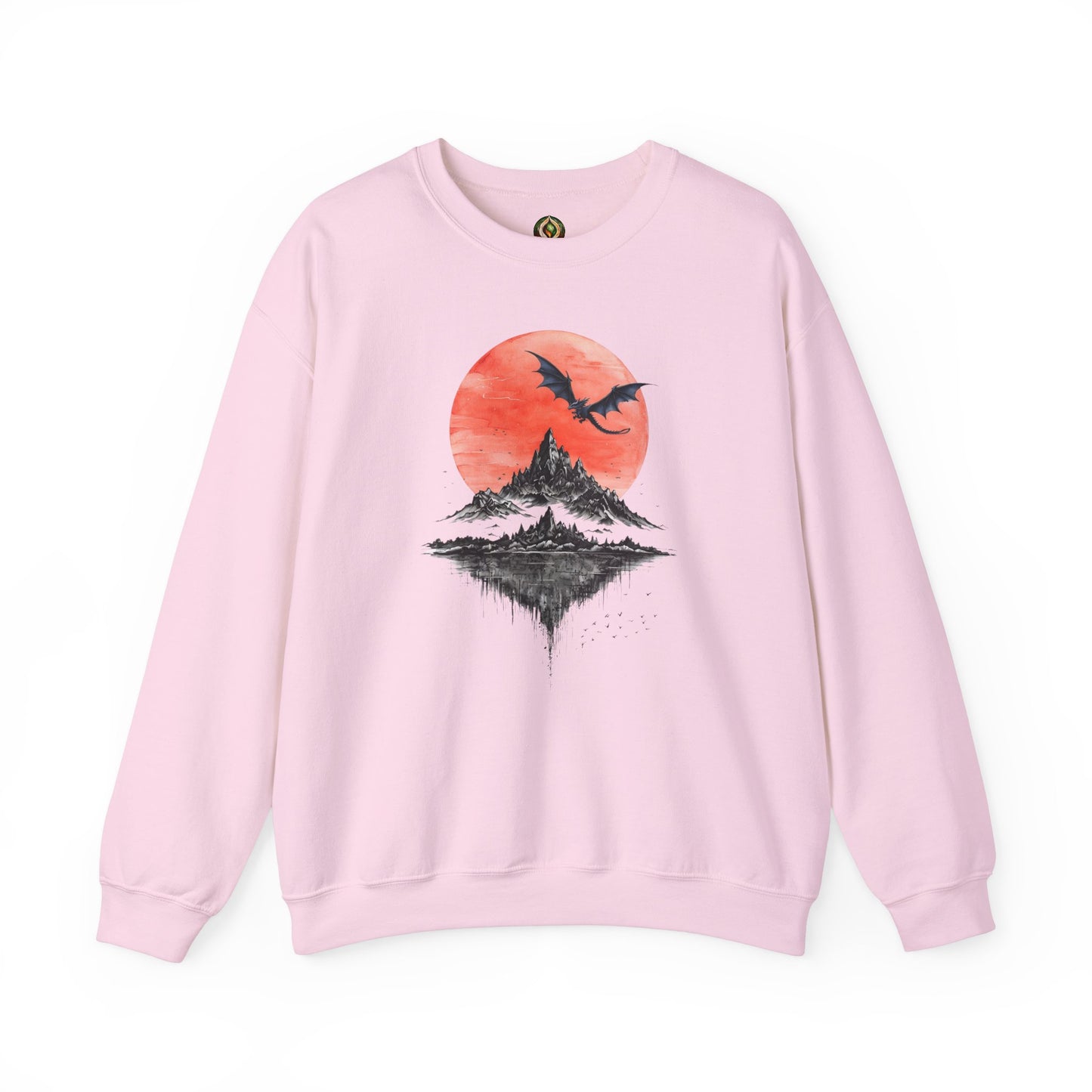 Rising Shadows 🌙 Dragon & Mountain Crewneck Sweatshirt
