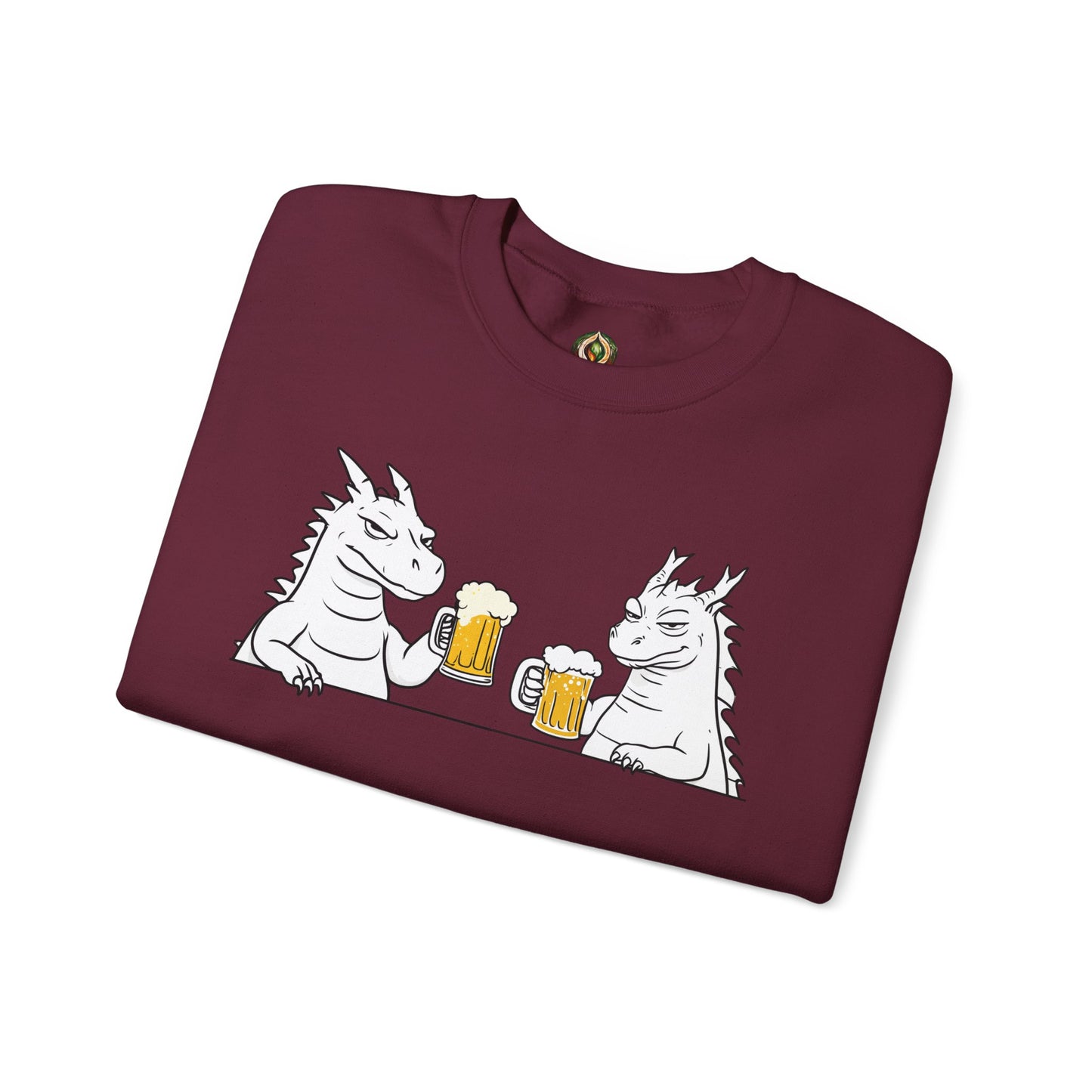 Dragon Cheers Crewneck Sweatshirt β Cozy, Quirky, and Brew-tiful π»π