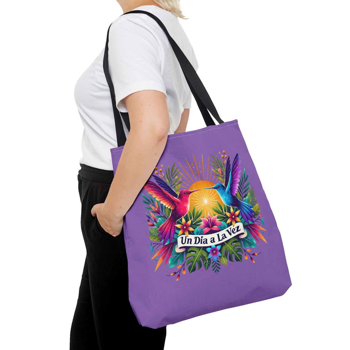 "Un Día a la Vez" Tropical Sunrise Tote Bag