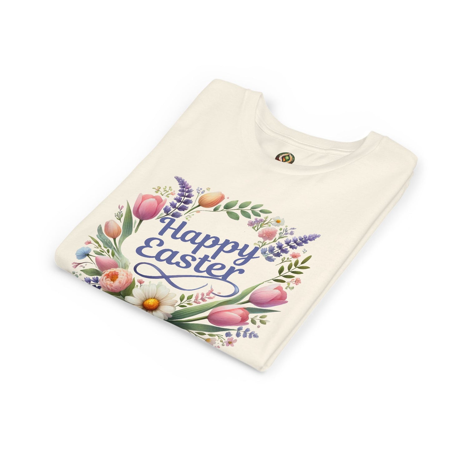“Happy Easter” – Youth Floral Wreath Tee 🌼👕