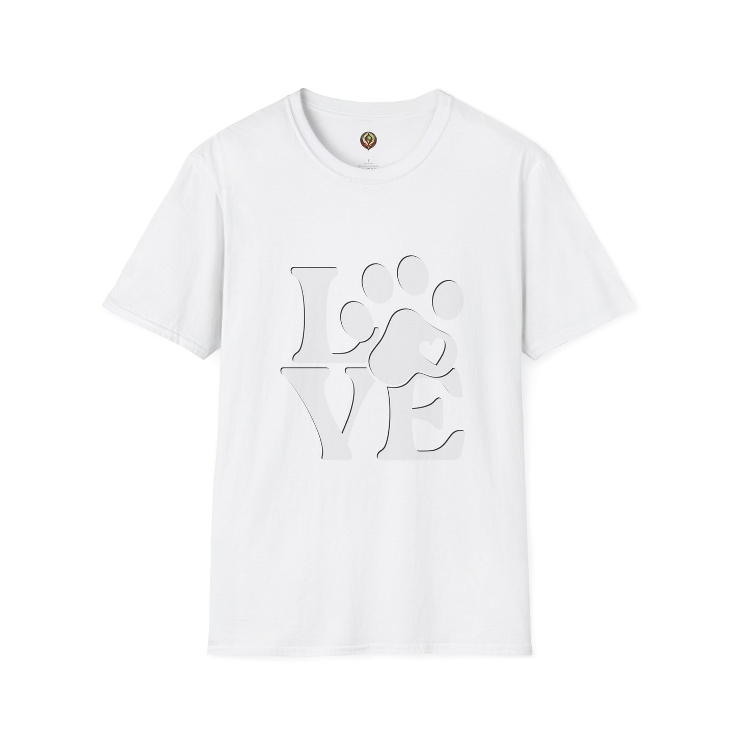 LOVE Paw Print Unisex Softstyle T-Shirt