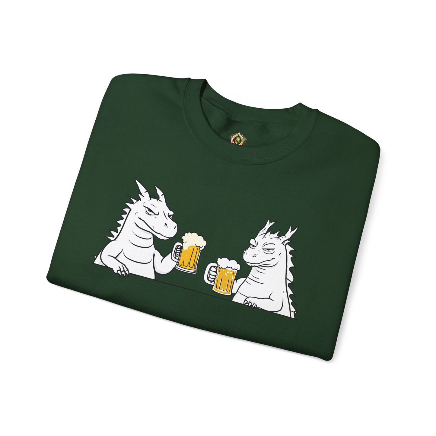 Dragon Cheers Crewneck Sweatshirt β Cozy, Quirky, and Brew-tiful π»π