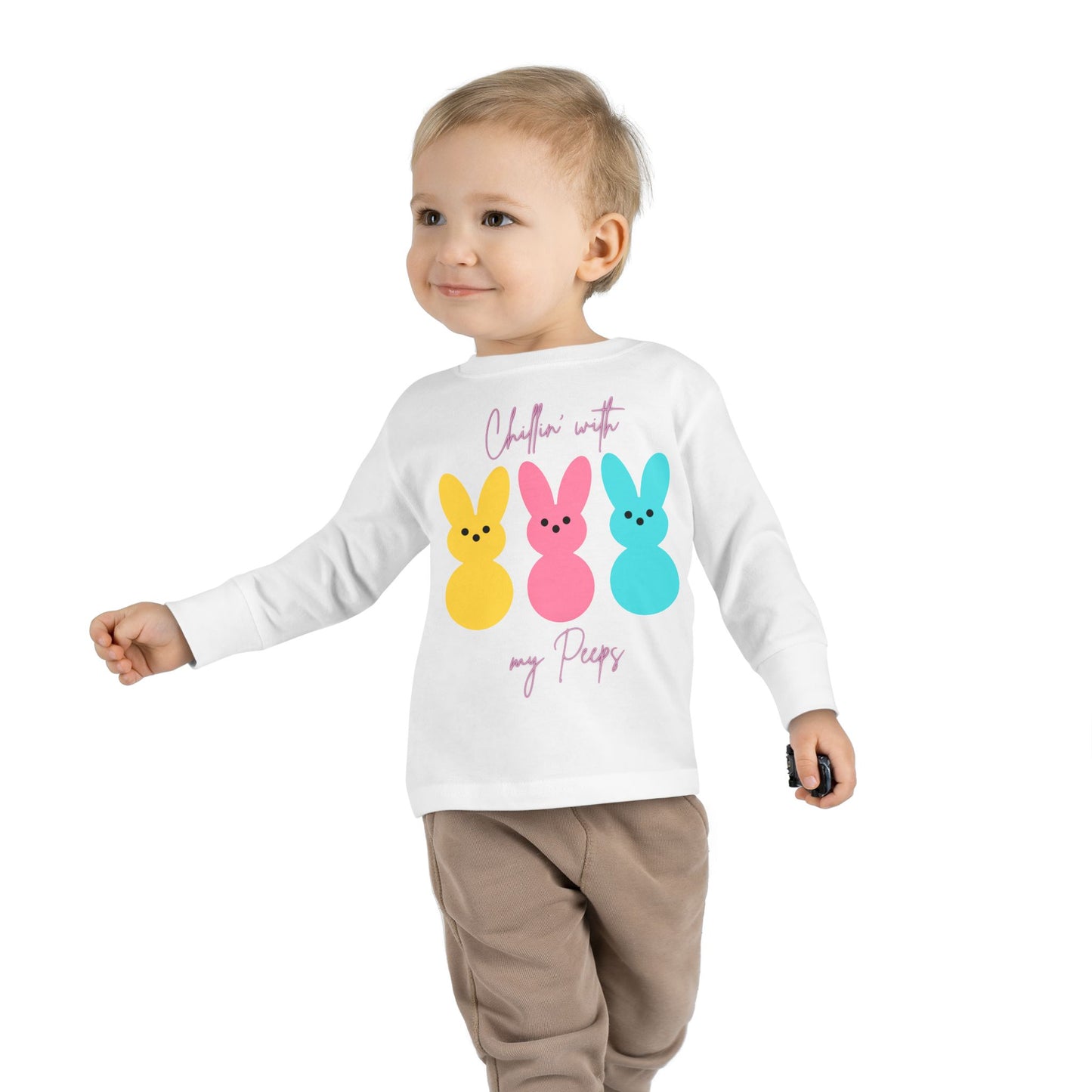 “Chillin’ with My Peeps” – Toddler Long Sleeve Tee
