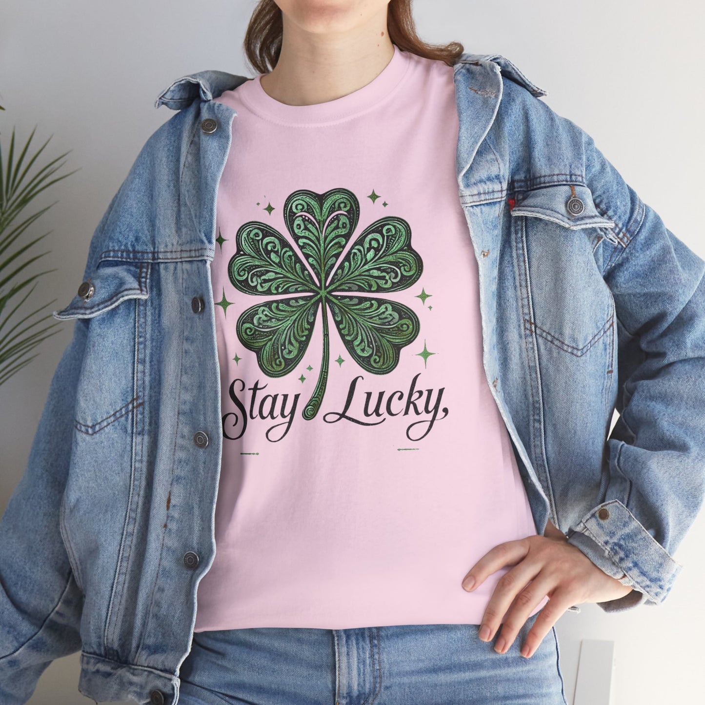 Stay Lucky π Unisex Heavy Cotton Tee β Classic Fit, All-Day Comfort