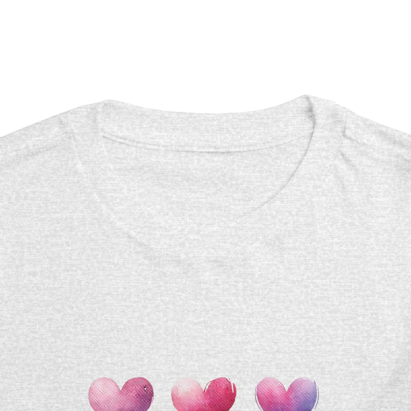 "Blush of Love" Watercolor Heart Toddler Tee