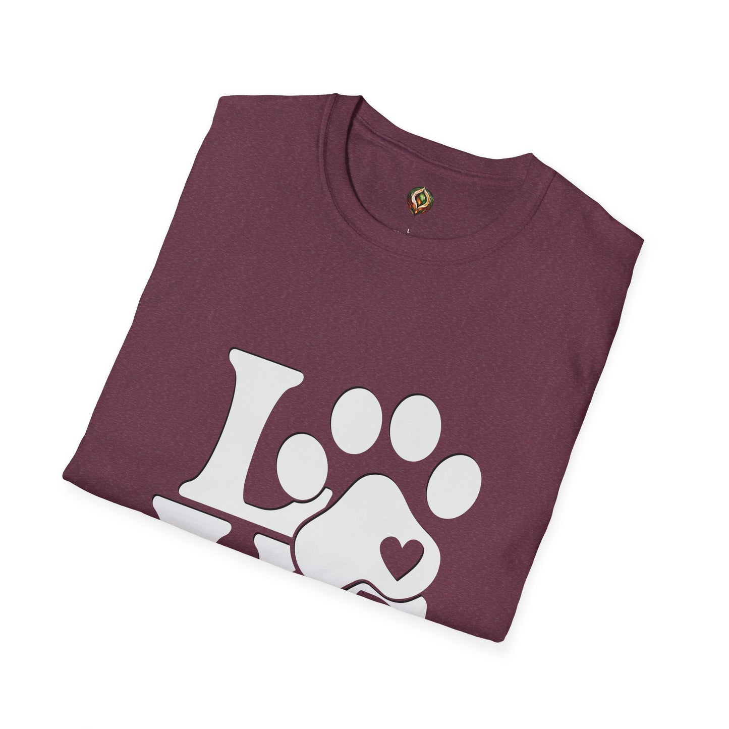 LOVE Paw Print Unisex Softstyle T-Shirt