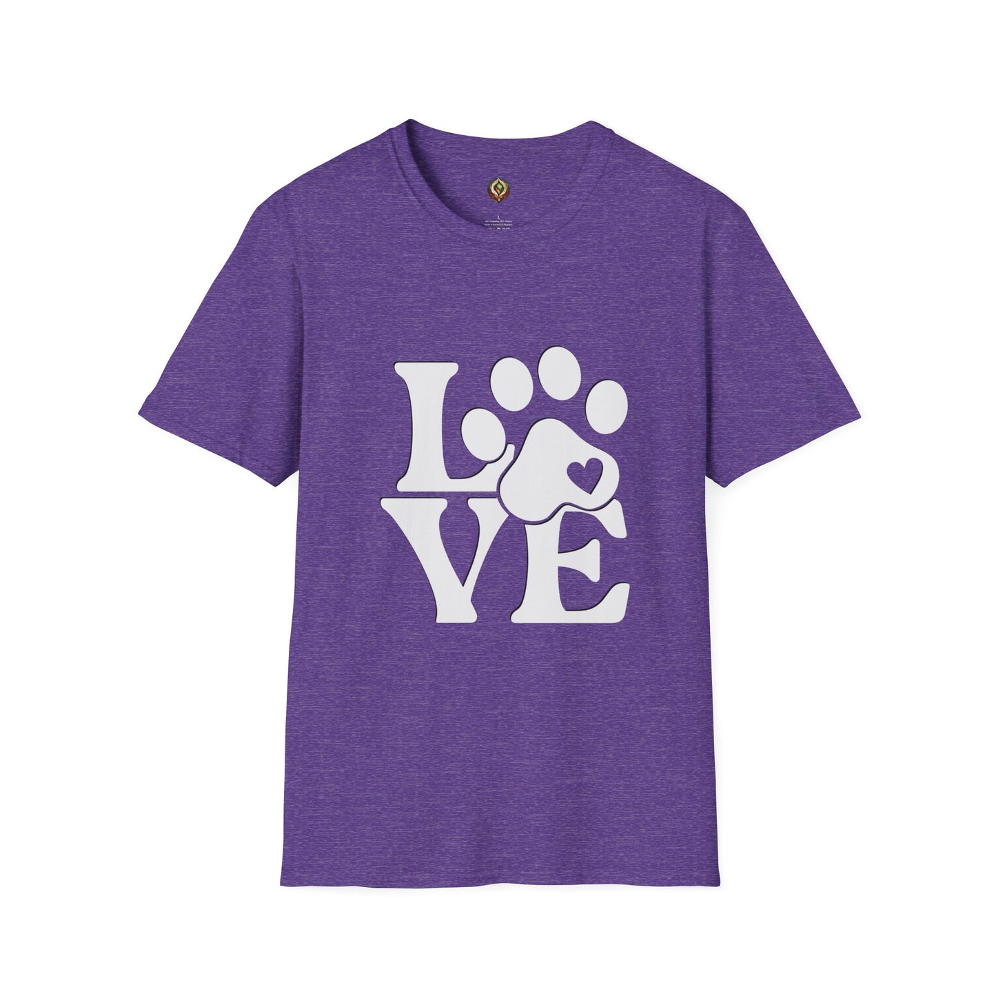 LOVE Paw Print Unisex Softstyle T-Shirt