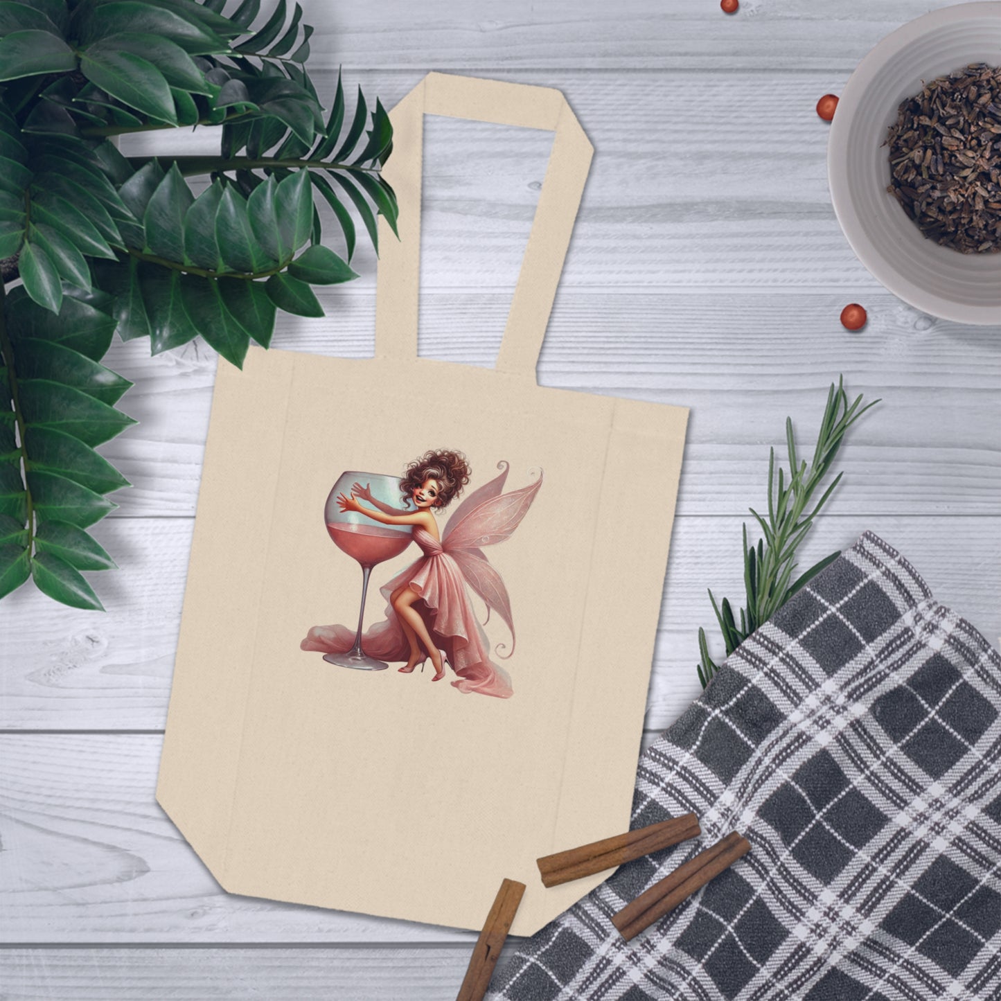 Blushing Wings & Rosé Things – Double Wine Tote Bag