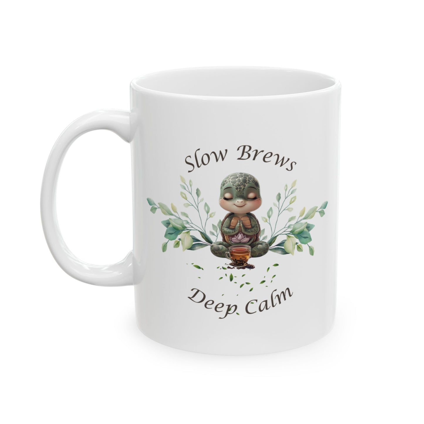 Slow Brews Turtle Mug, (11oz, 15oz)