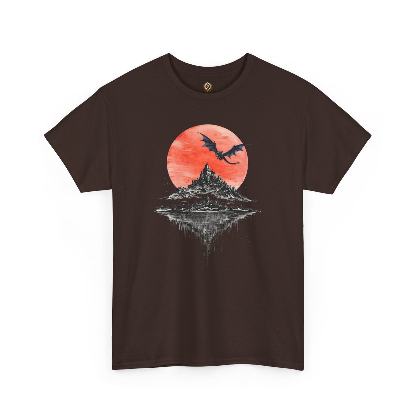 Rising Shadows 🌙 Dragon & Mountain Graphic Unisex Tee