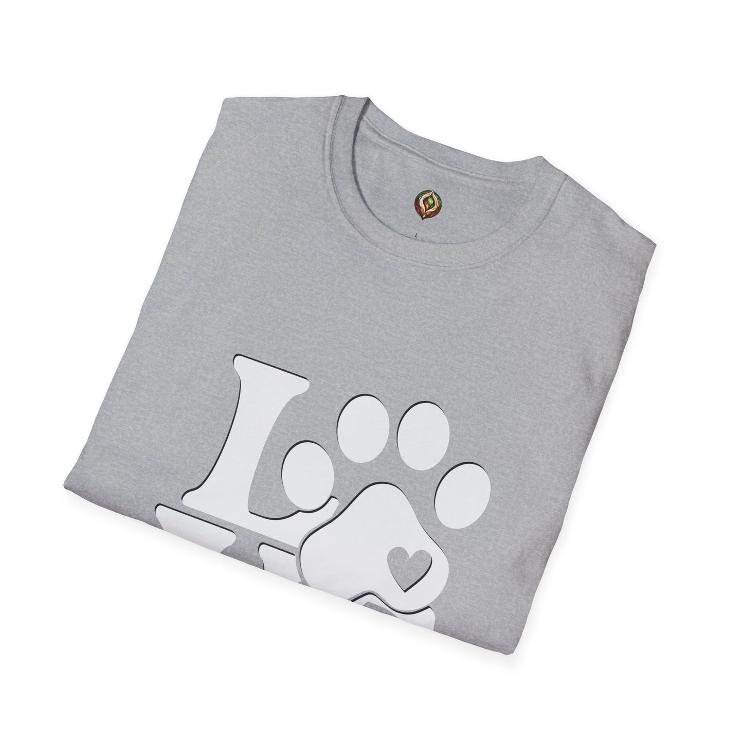 LOVE Paw Print Unisex Softstyle T-Shirt
