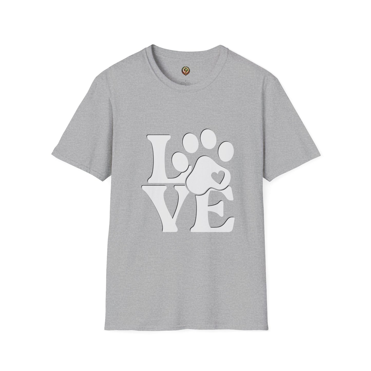 LOVE Paw Print Unisex Softstyle T-Shirt