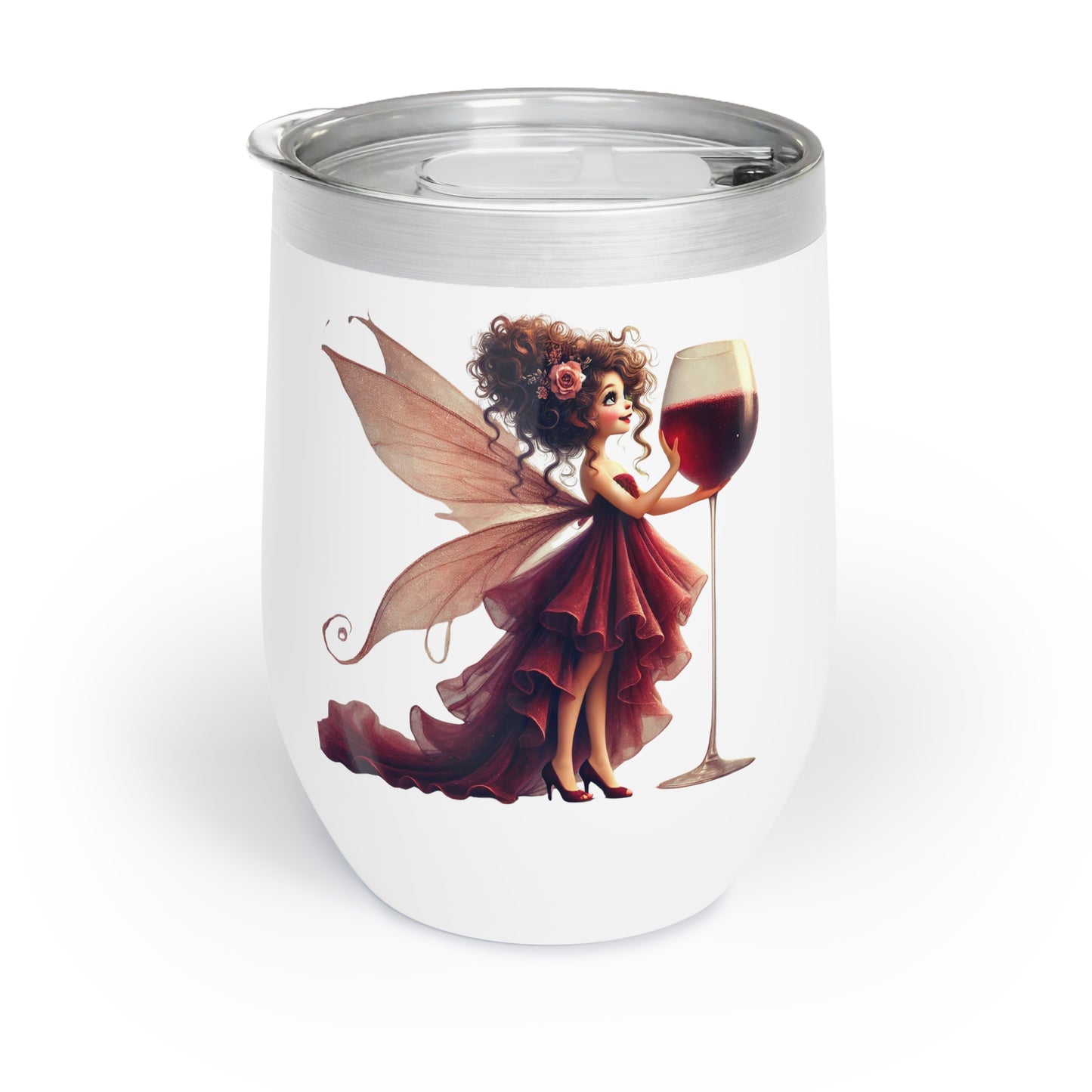 Velvet Wings & Merlot Things Wine Tumbler (12oz)