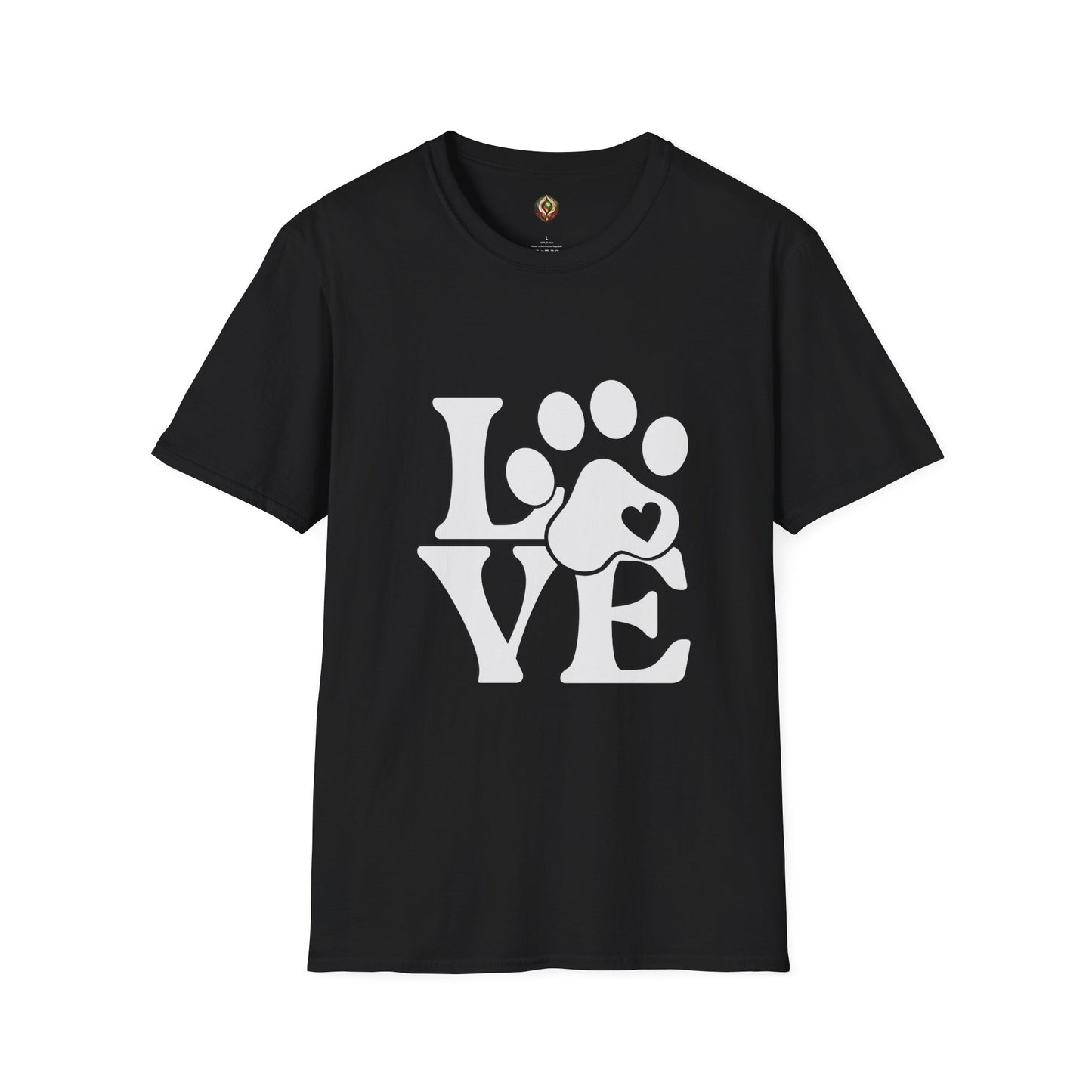 LOVE Paw Print Unisex Softstyle T-Shirt