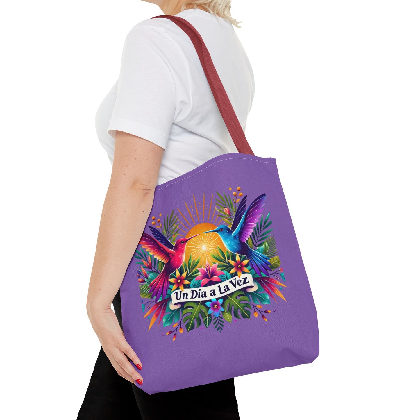 "Un Día a la Vez" Tropical Sunrise Tote Bag