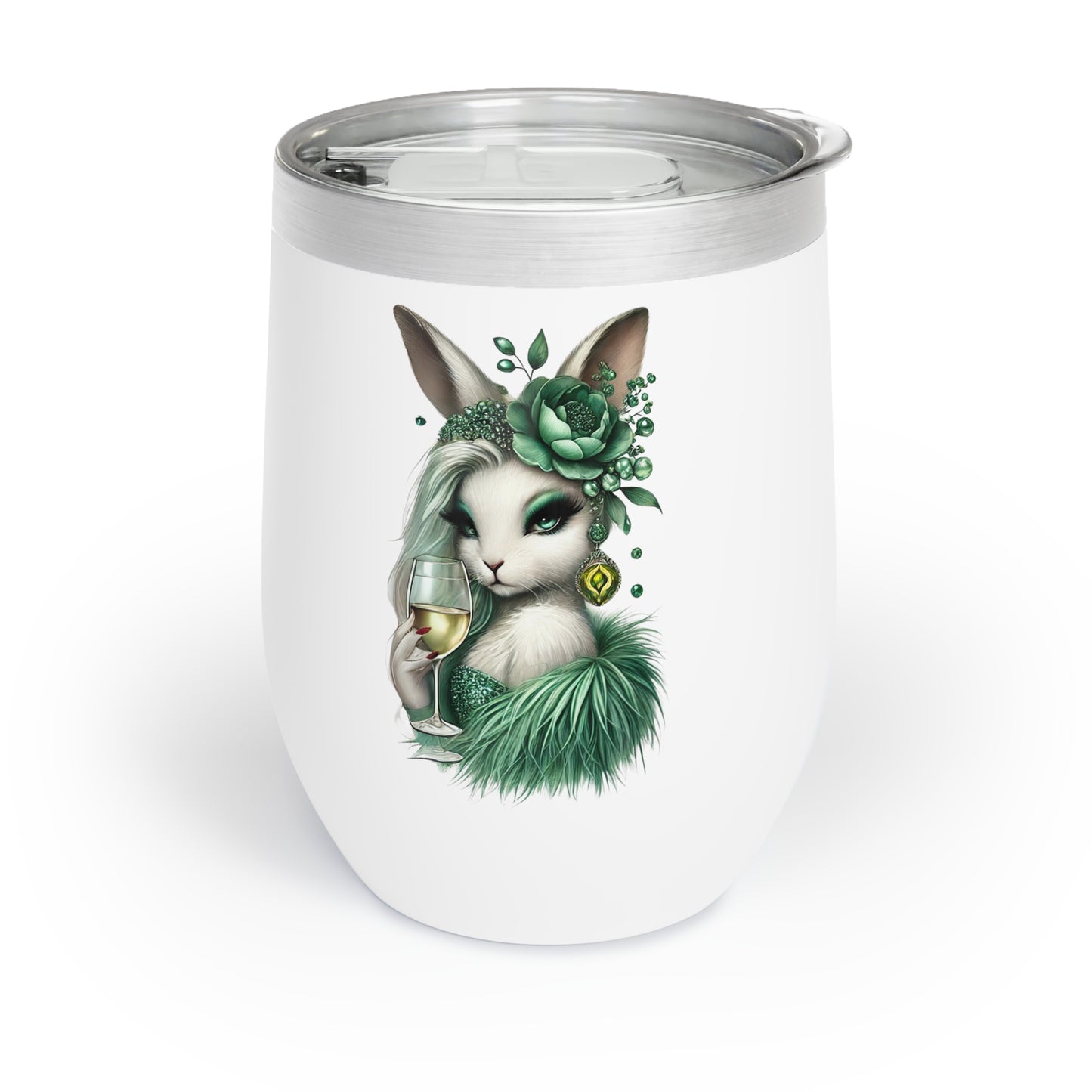 Vera Vino – Glam Bunny Wine Tumbler (12oz)