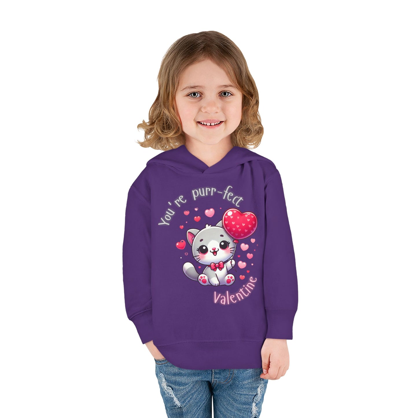 "You're Purr-fect, Valentine" Toddler Hoodie