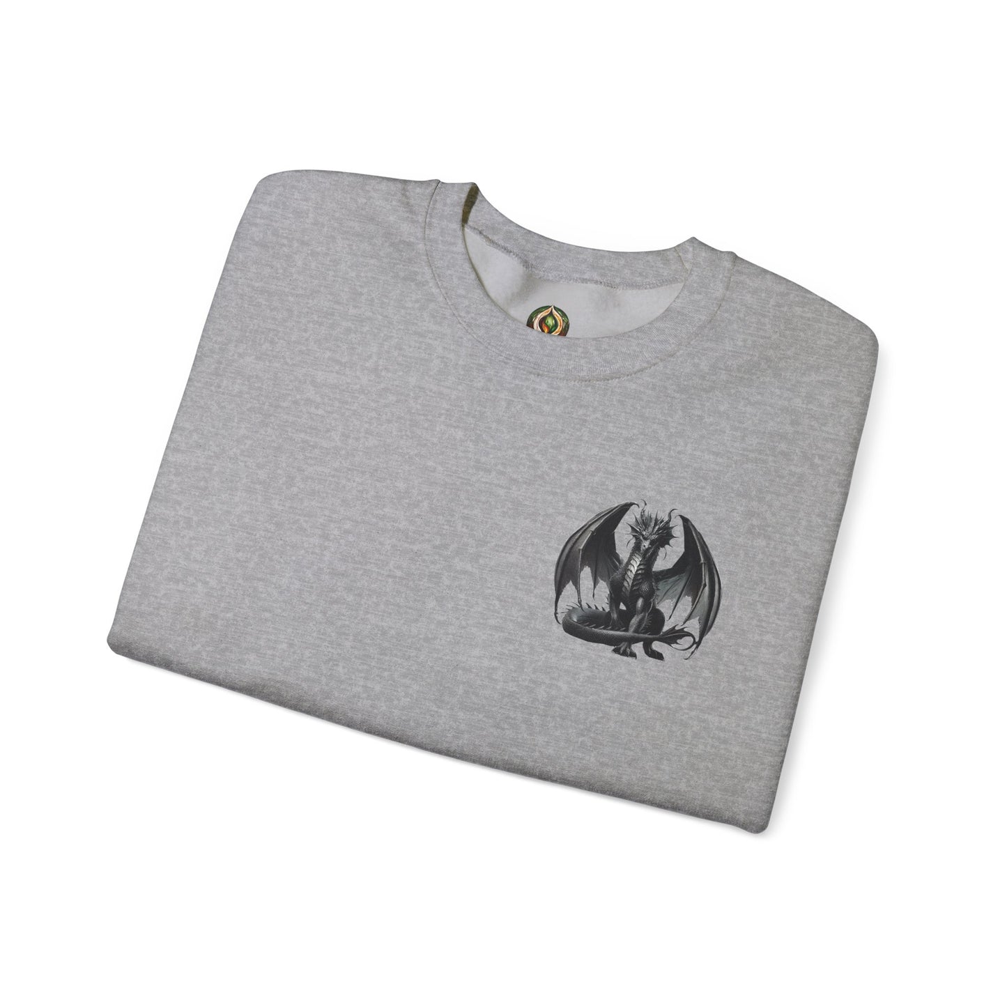 Dragon Emblem Unisex Crewneck Sweatshirt – Cozy Mythical Vibes 🐉