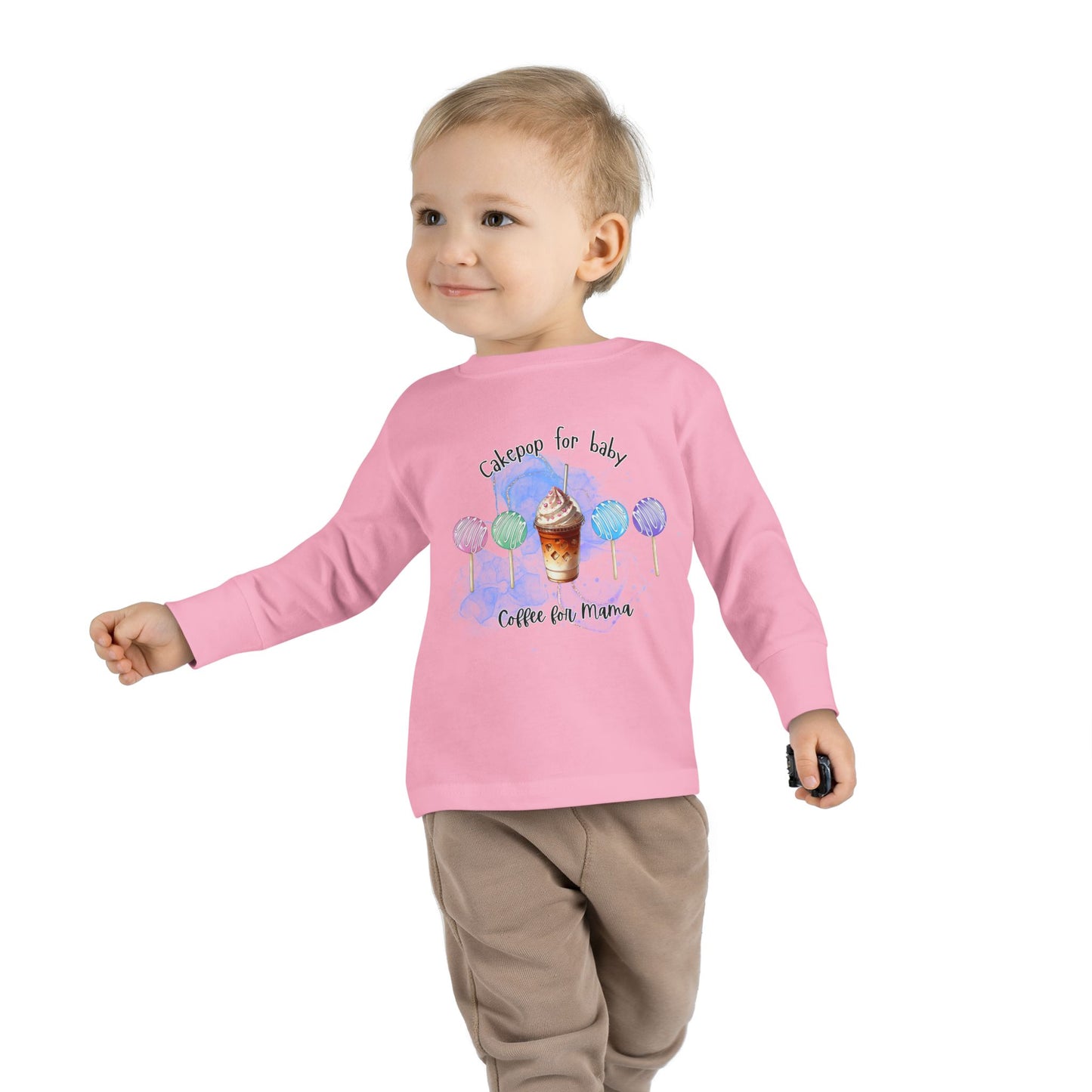 Cakepop & Coffee Toddler Long Sleeve Tee – Sweet Moments, Cozy Comfort