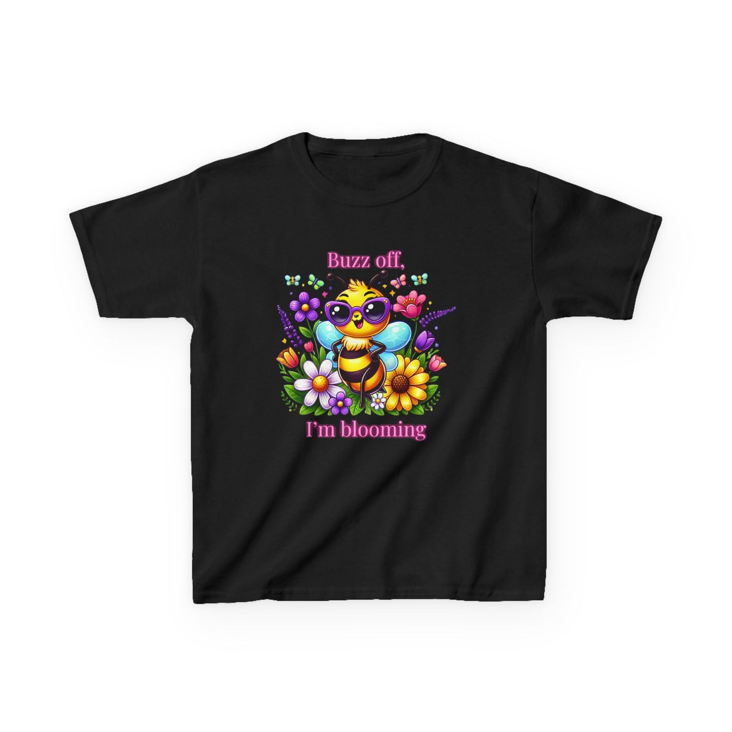 Buzz Off, I’m Blooming–Youth Tee (Night Bloom Edition)