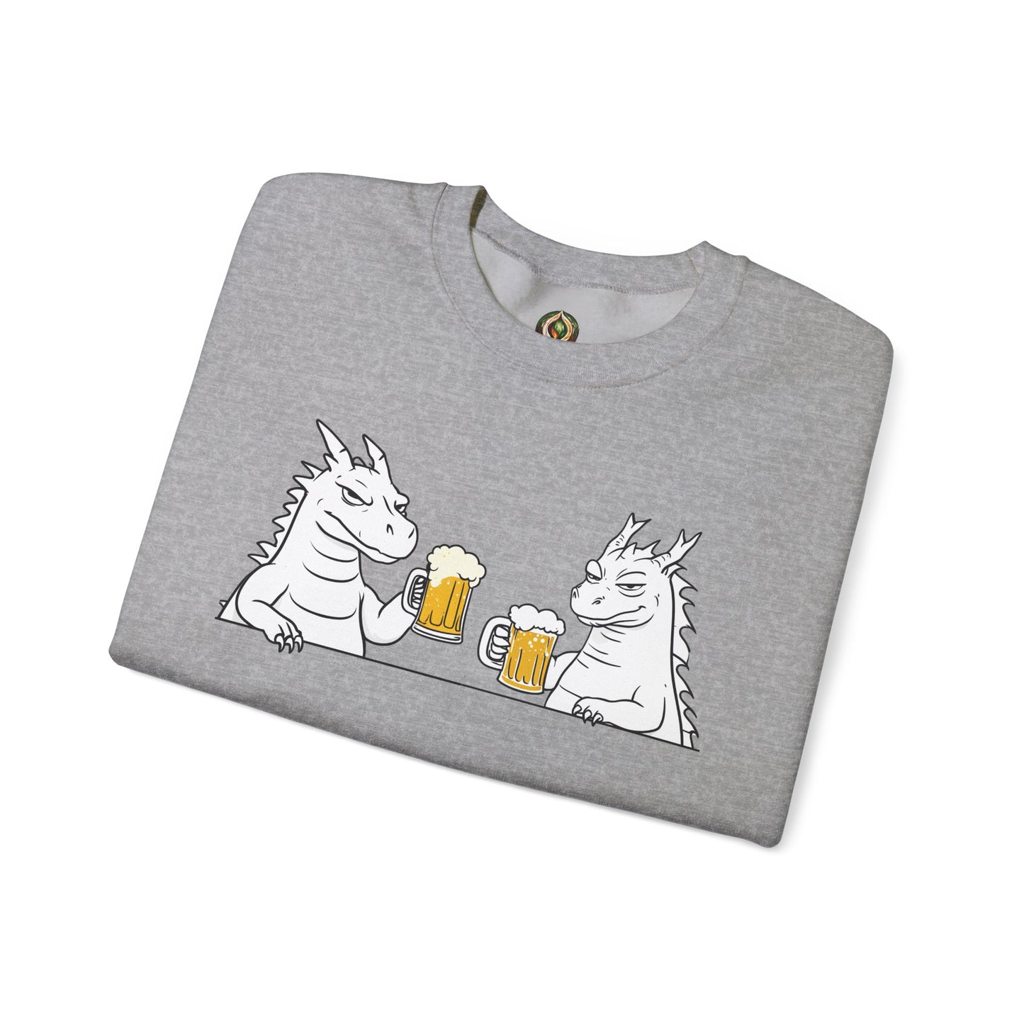 Dragon Cheers Crewneck Sweatshirt β Cozy, Quirky, and Brew-tiful π»π
