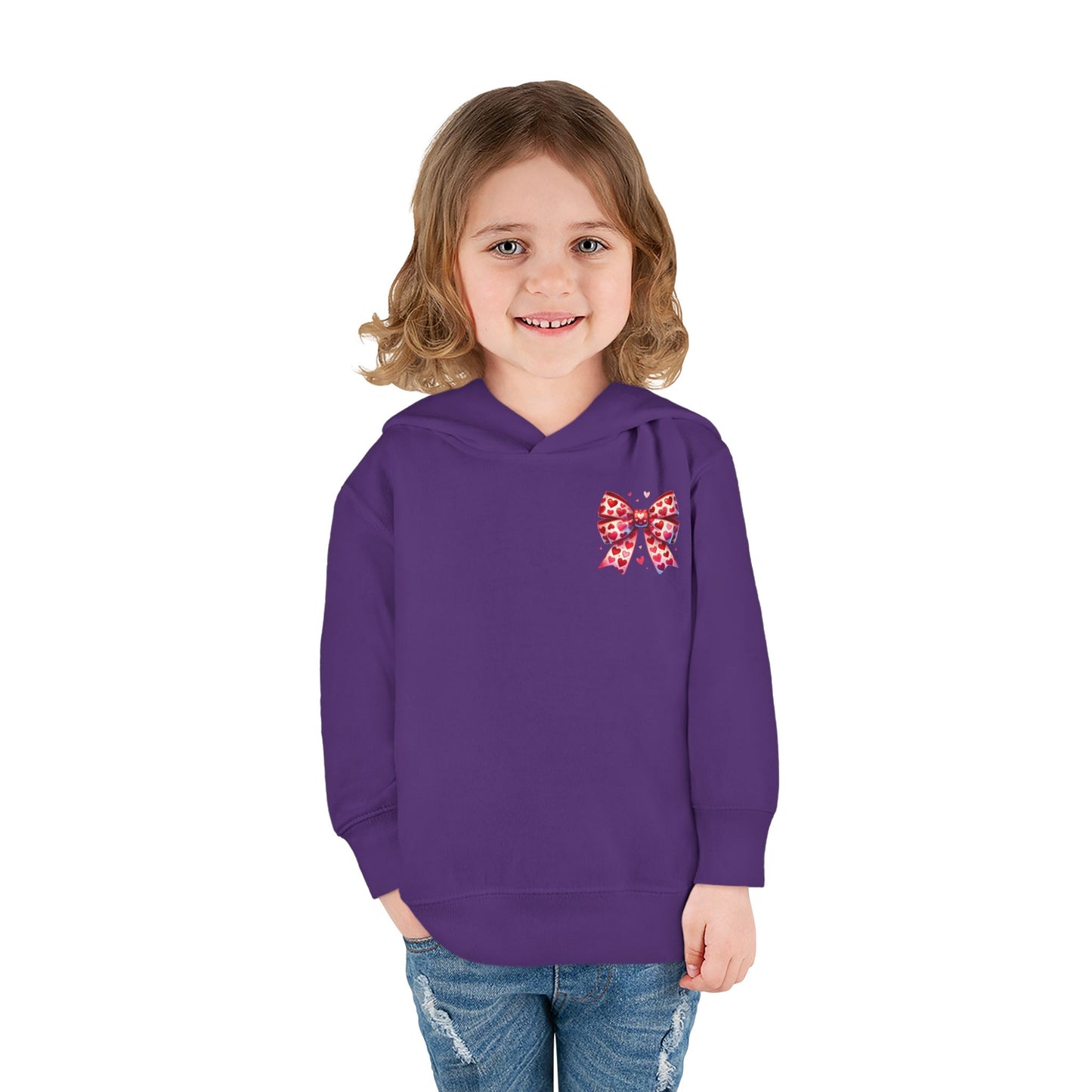"Tied with Love" Heart Bow Toddler Hoodie