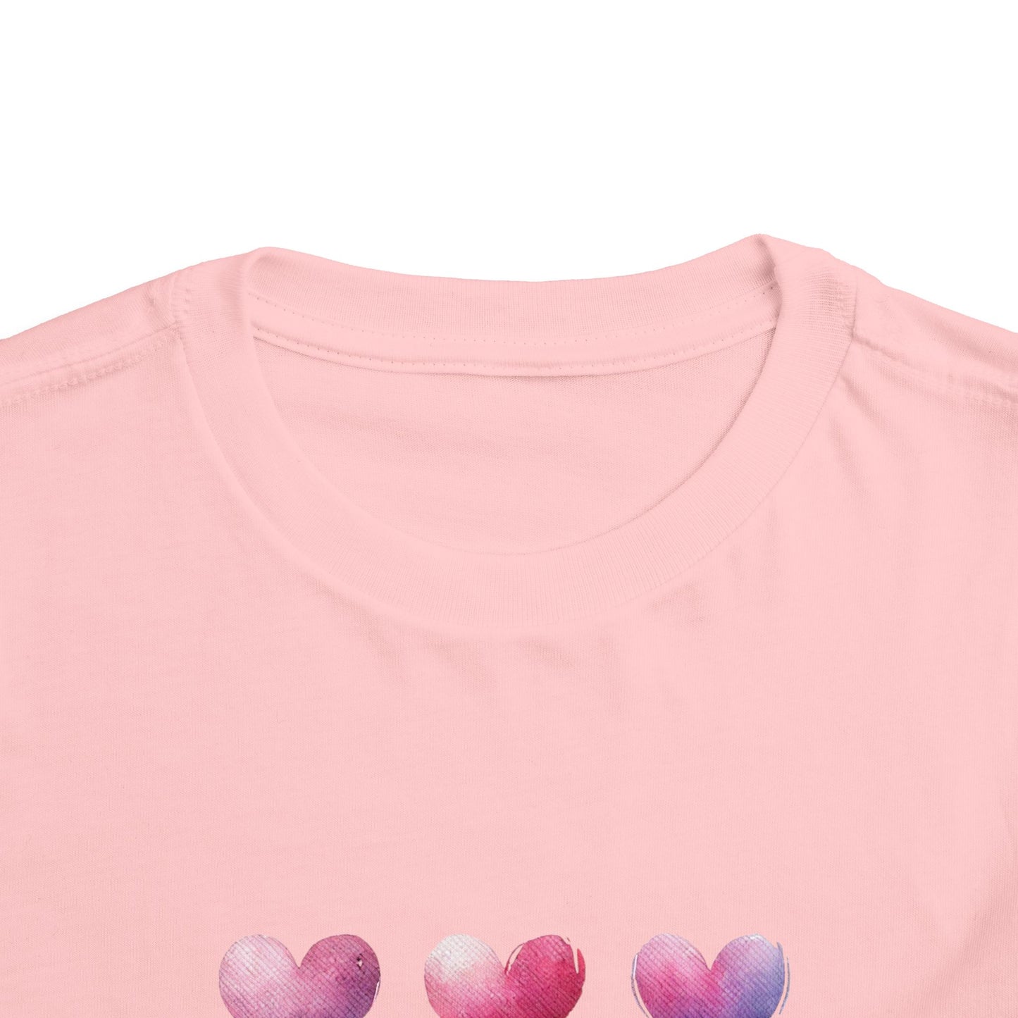 "Blush of Love" Watercolor Heart Toddler Tee