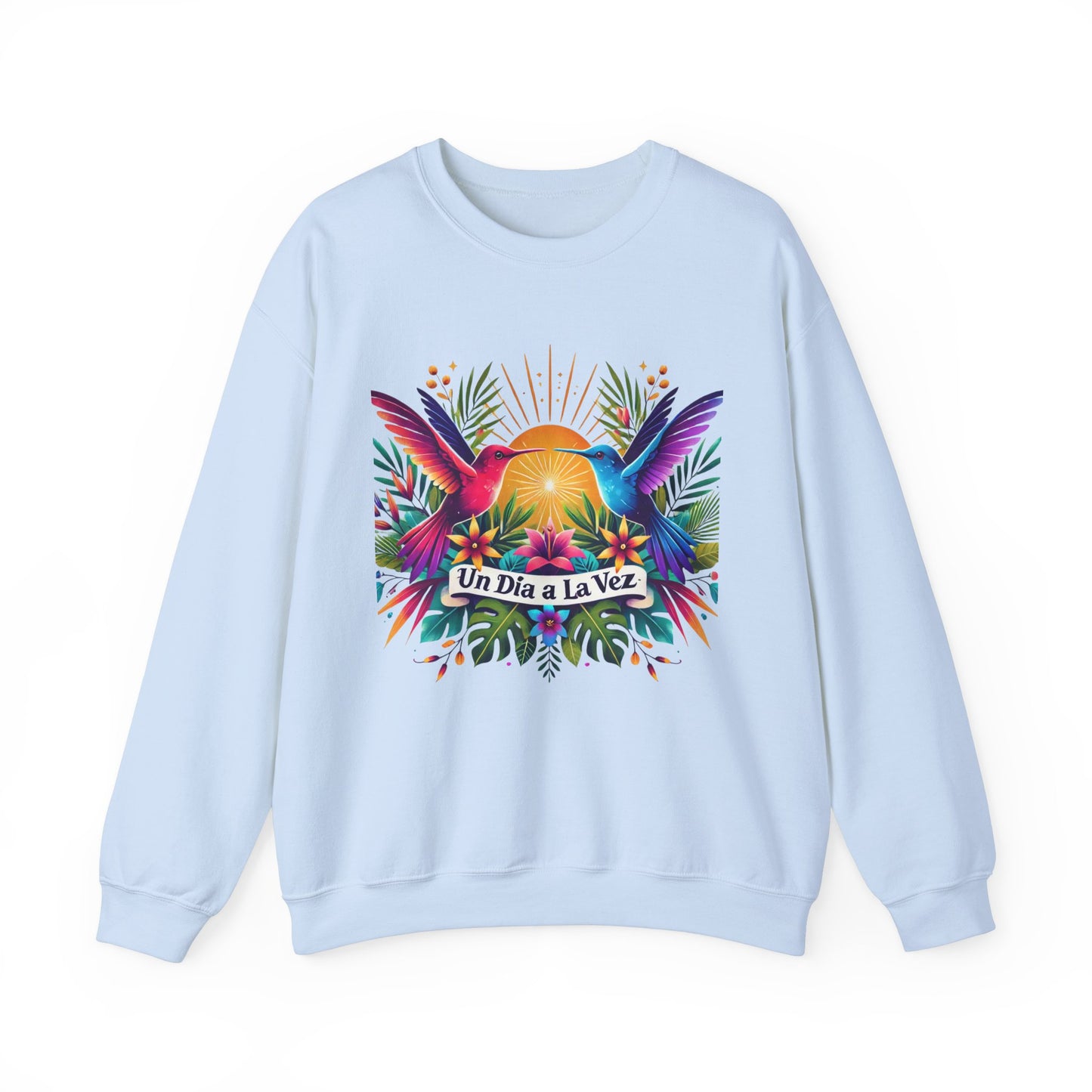 "Un Día a La Vez" Tropical Sunrise Crewneck Sweatshirt