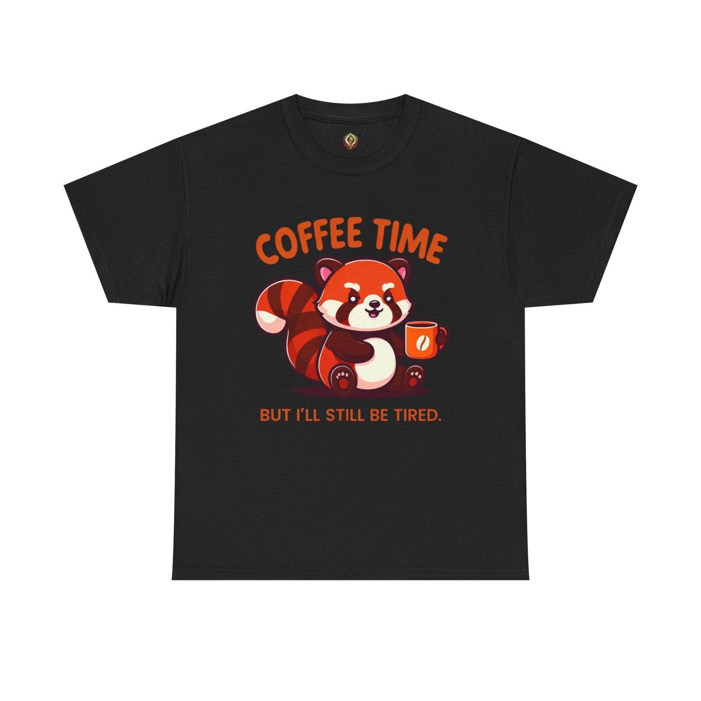 Coffee Time Red Panda Unisex T-Shirt β Cozy, Caffeinated, & Still Tired