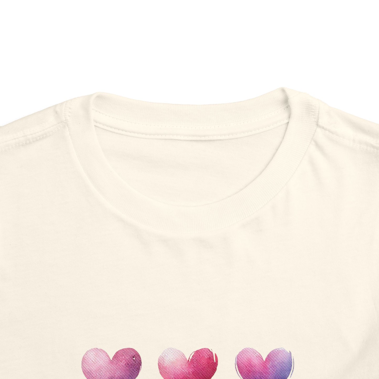 "Blush of Love" Watercolor Heart Toddler Tee