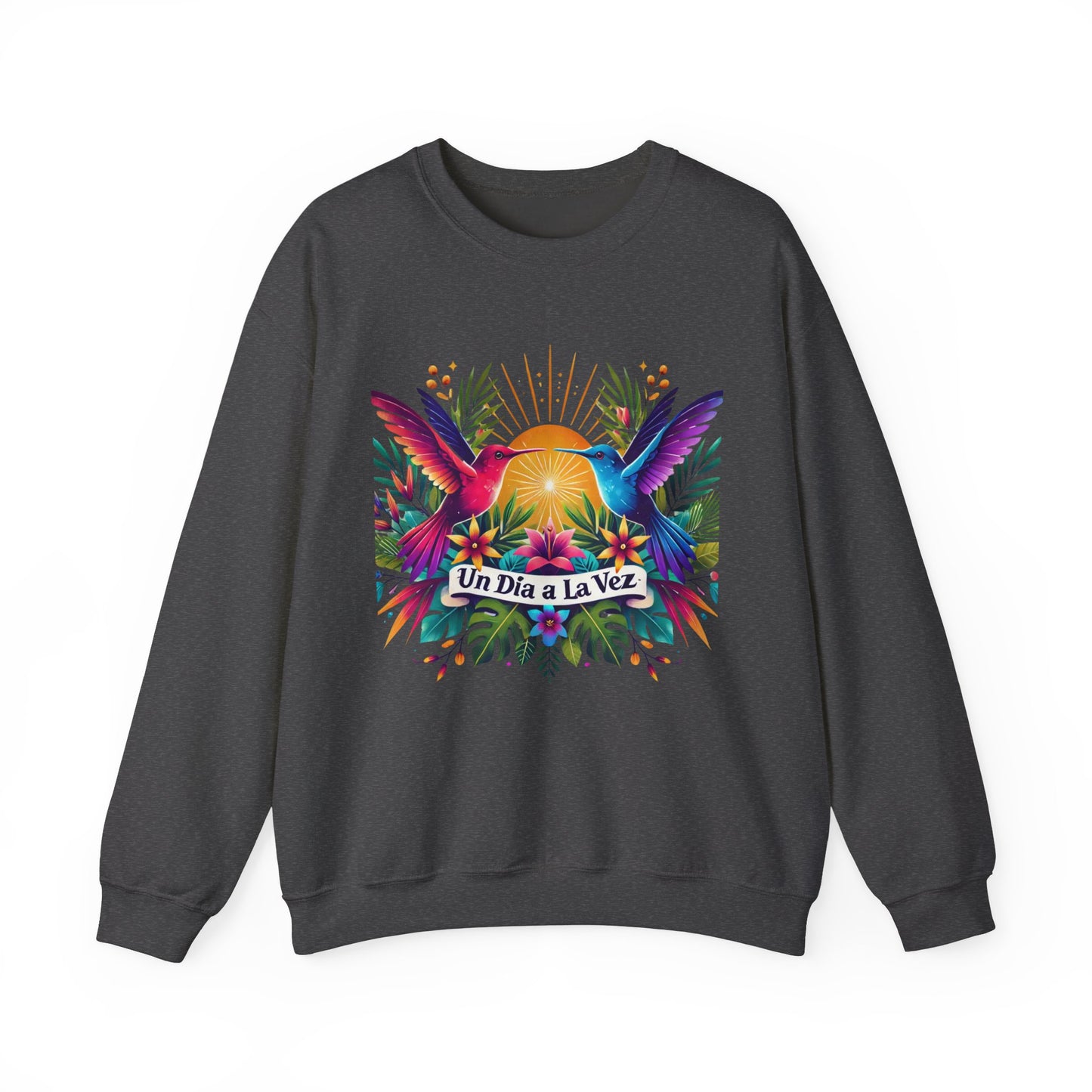 "Un Día a La Vez" Tropical Sunrise Crewneck Sweatshirt