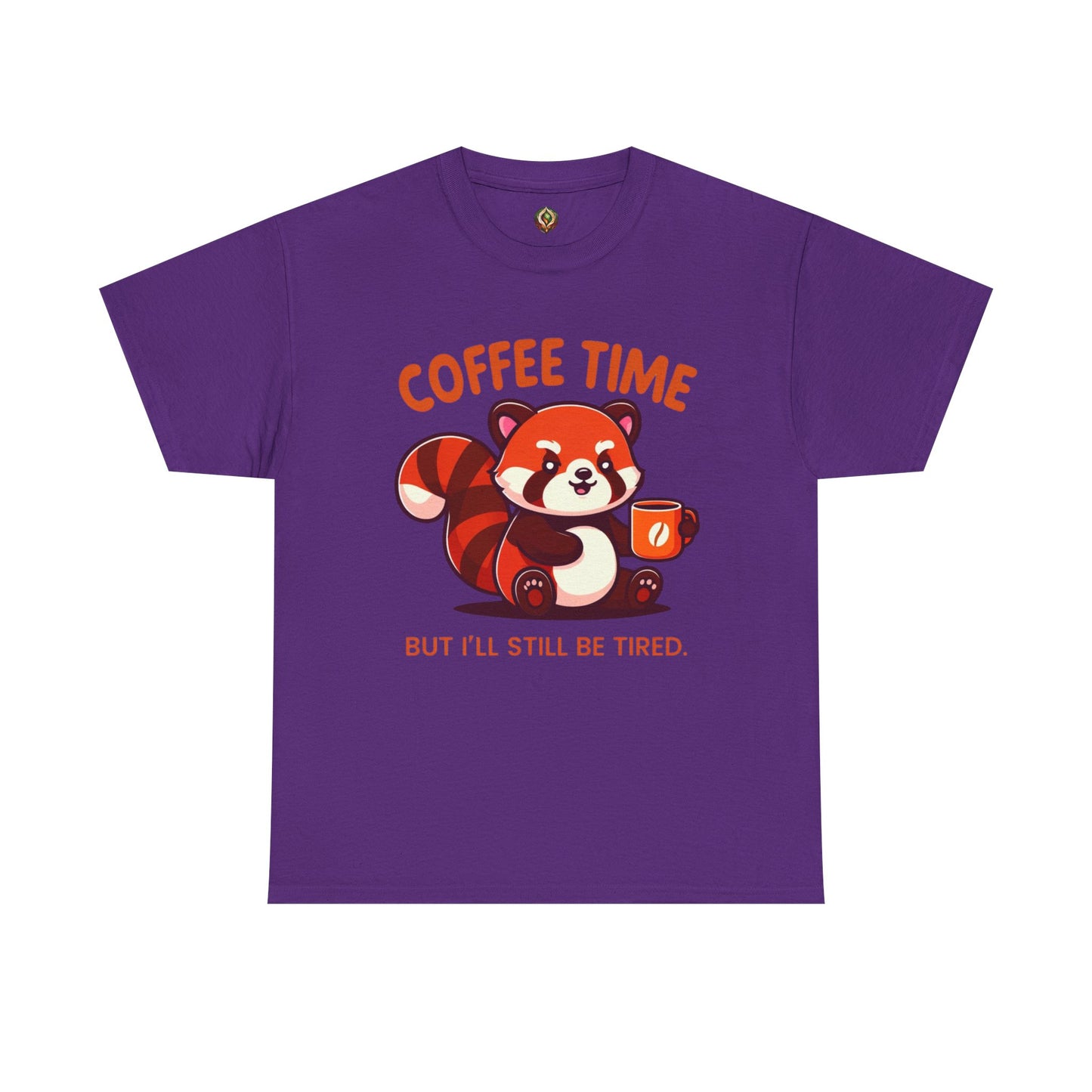Coffee Time Red Panda Unisex T-Shirt β Cozy, Caffeinated, & Still Tired
